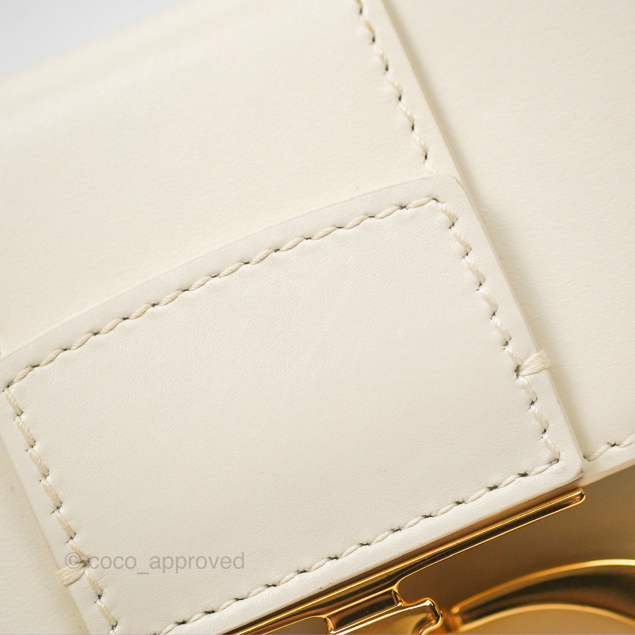 Christian Dior 30 Montaigne Box Bag White Calfskin