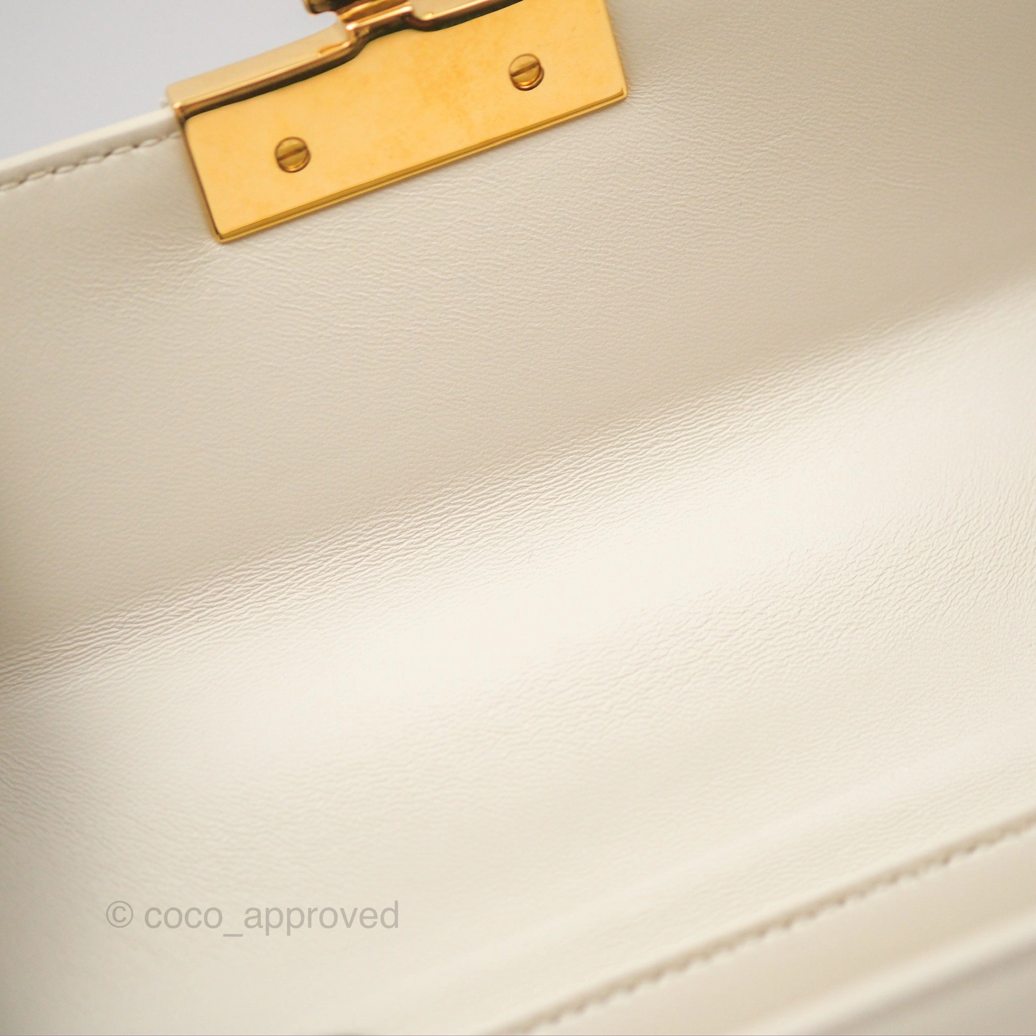 Christian Dior 30 Montaigne Box Bag White Calfskin