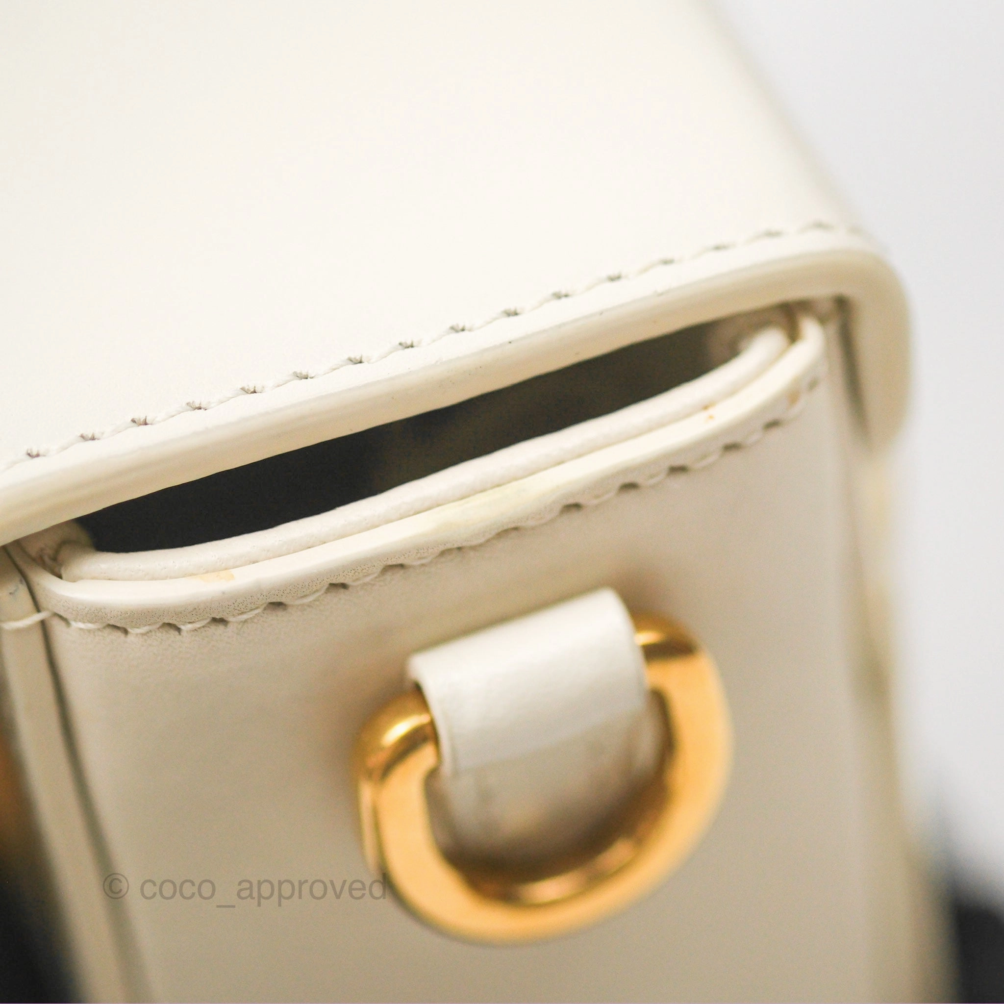 Christian Dior 30 Montaigne Box Bag White Calfskin