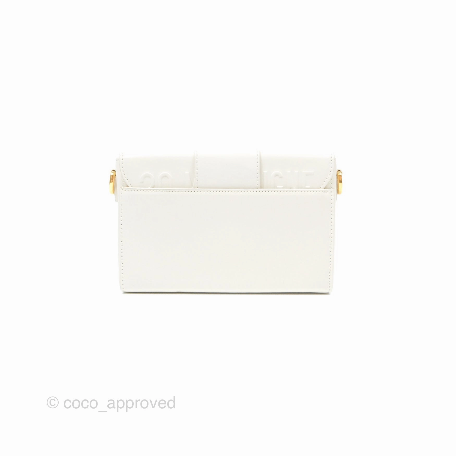 Christian Dior 30 Montaigne Box Bag White Calfskin