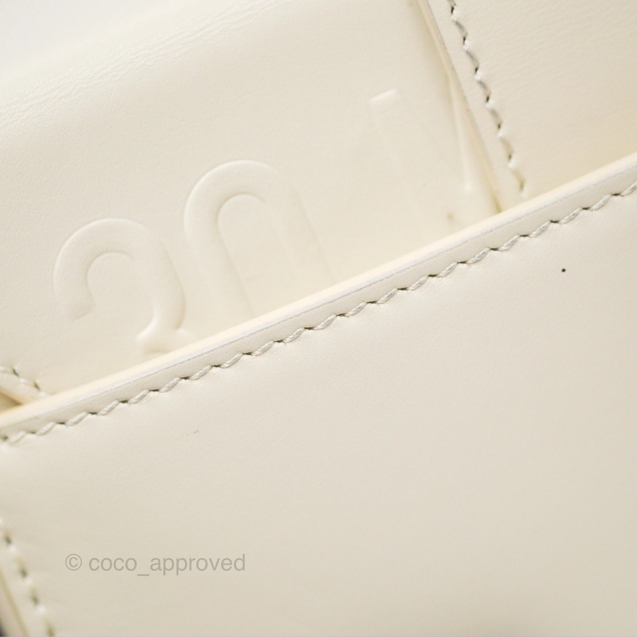 Christian Dior 30 Montaigne Box Bag White Calfskin