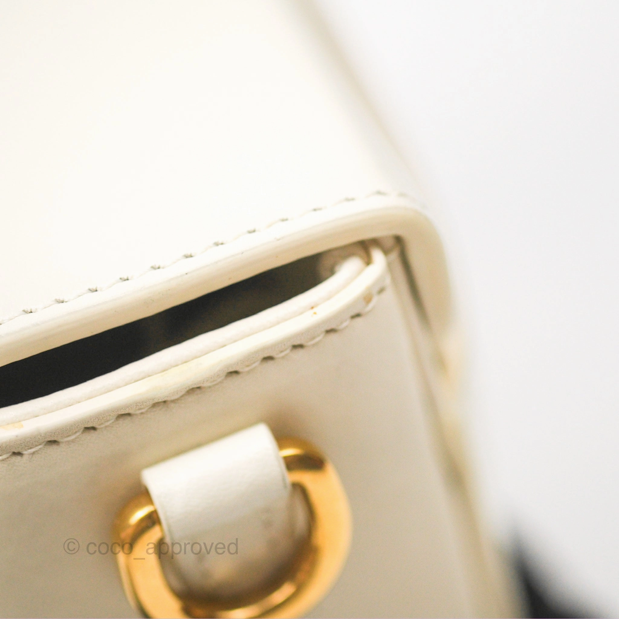 Christian Dior 30 Montaigne Box Bag White Calfskin