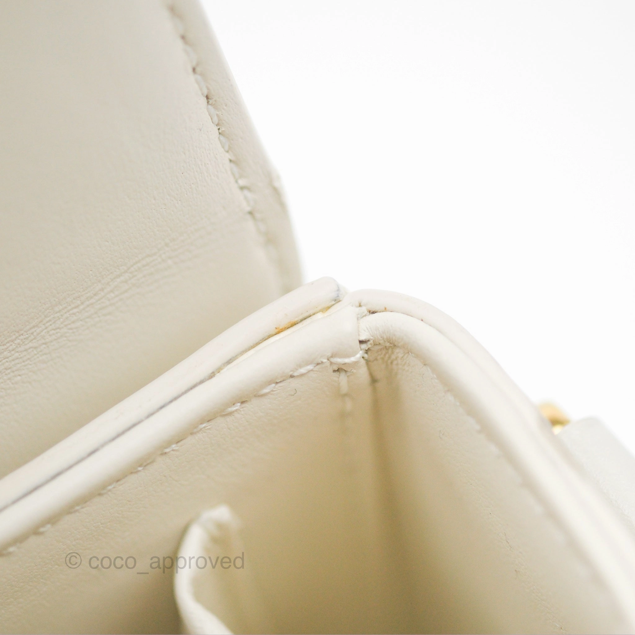 Christian Dior 30 Montaigne Box Bag White Calfskin