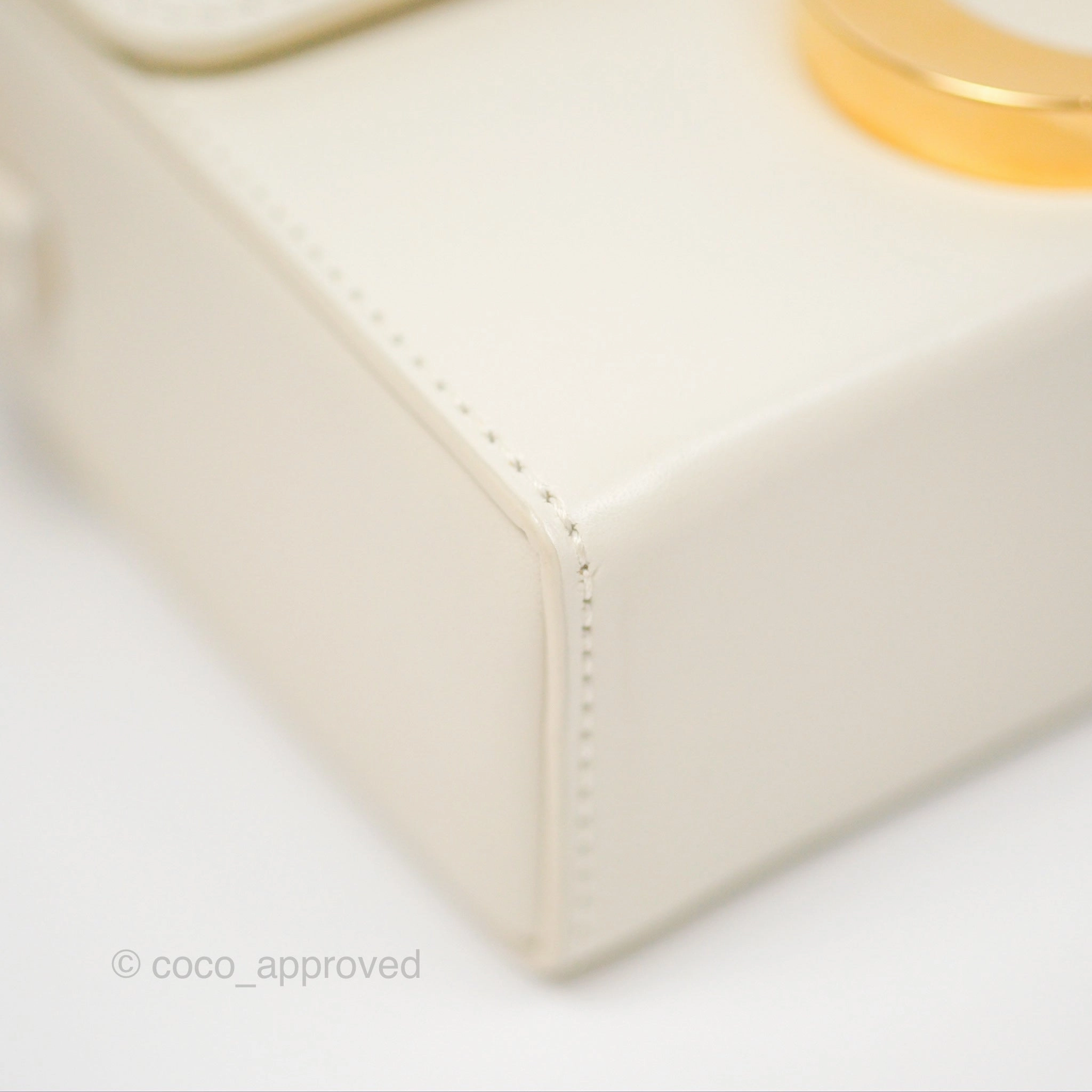 Christian Dior 30 Montaigne Box Bag White Calfskin