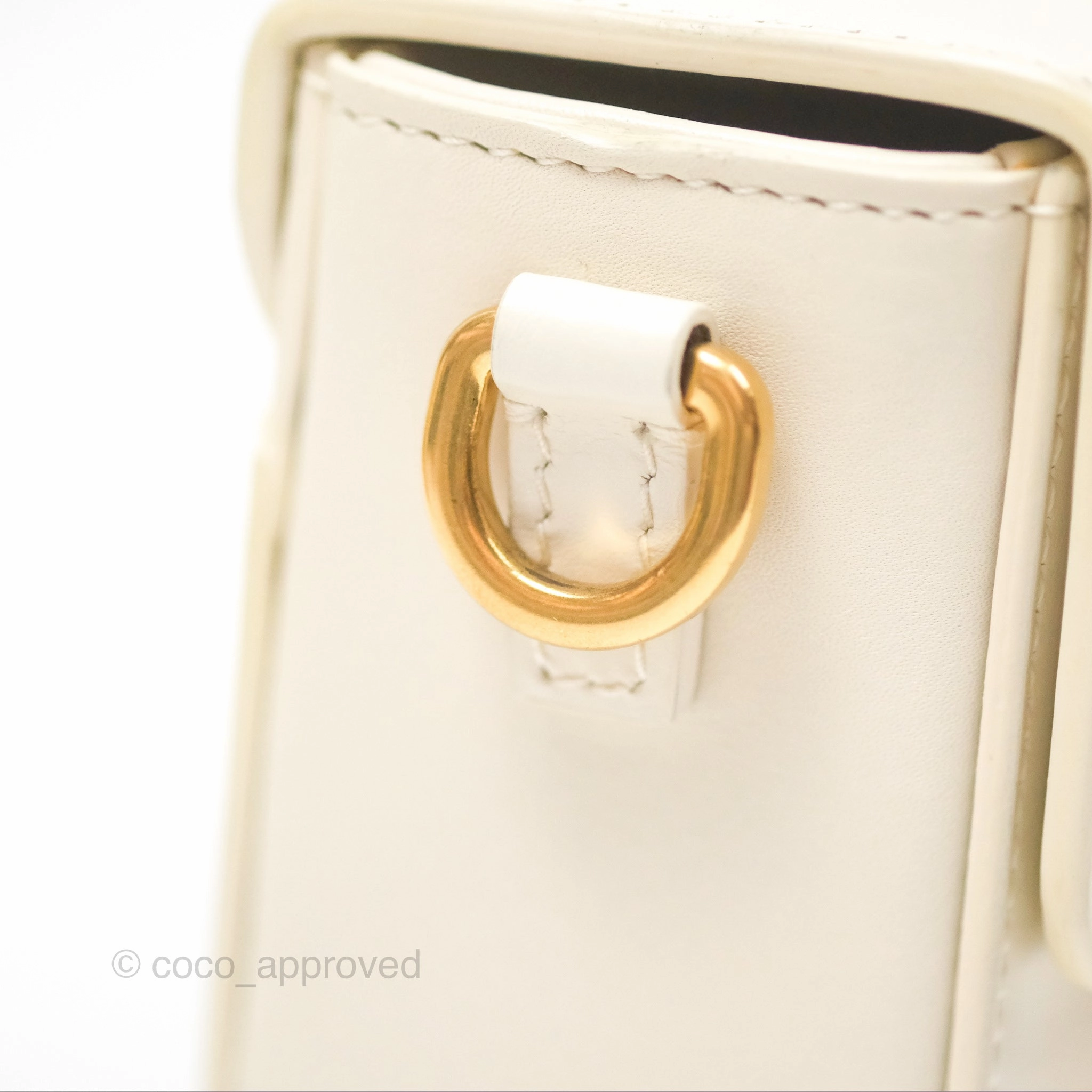 Christian Dior 30 Montaigne Box Bag White Calfskin