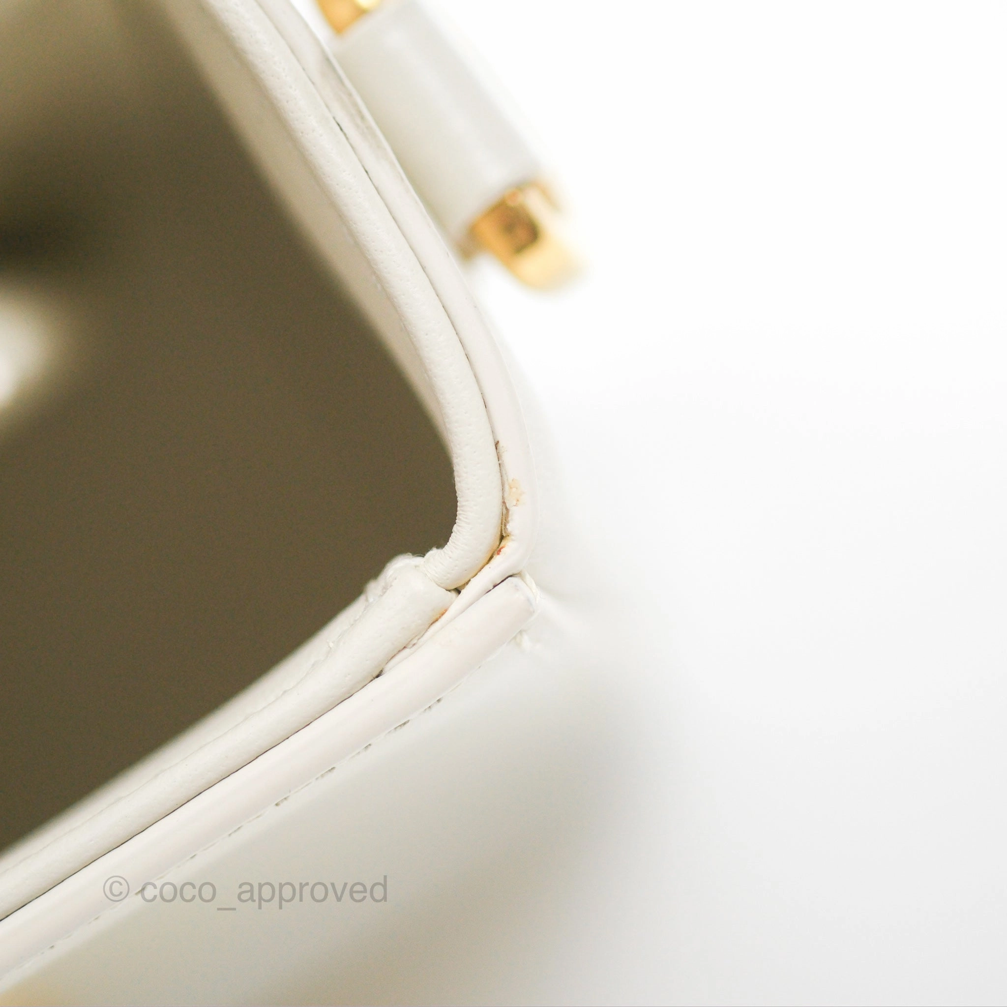 Christian Dior 30 Montaigne Box Bag White Calfskin