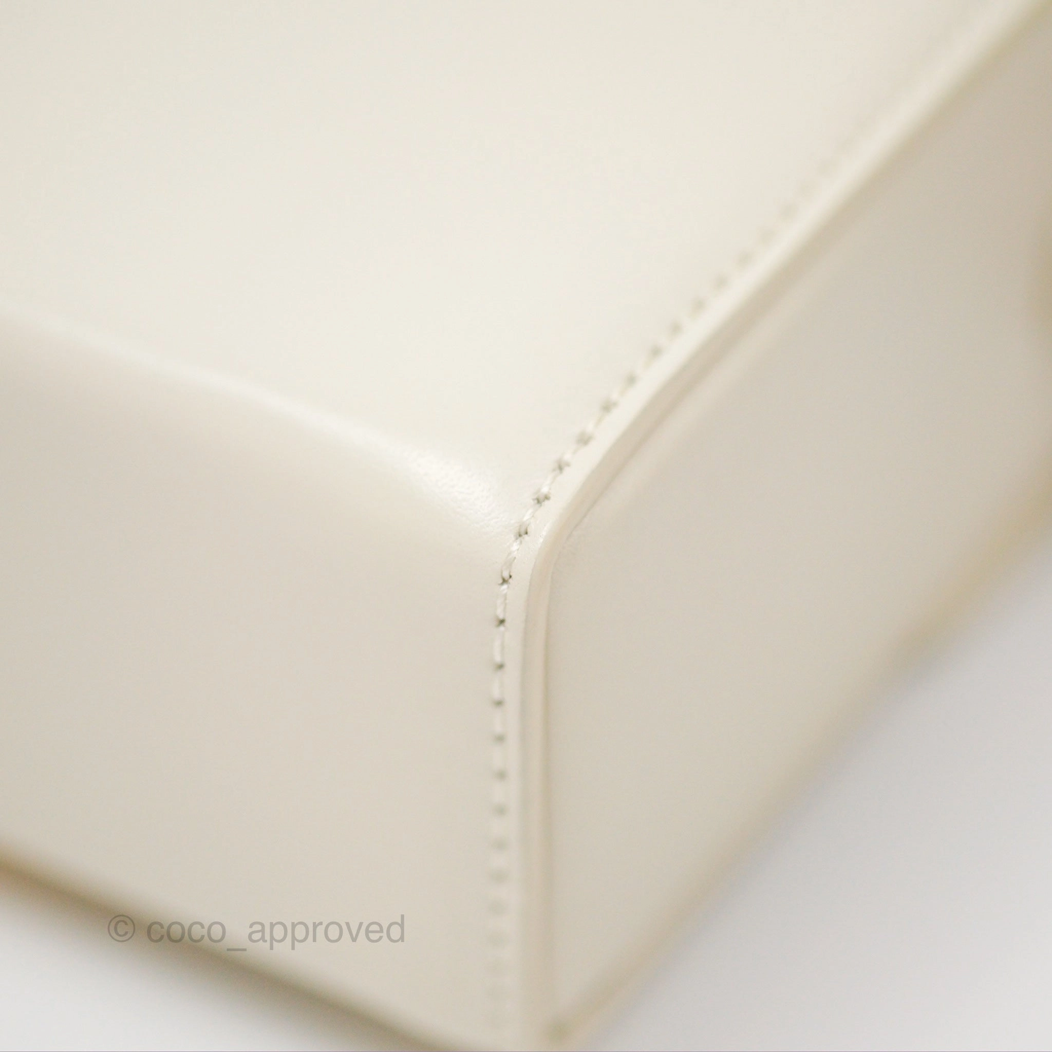 Christian Dior 30 Montaigne Box Bag White Calfskin