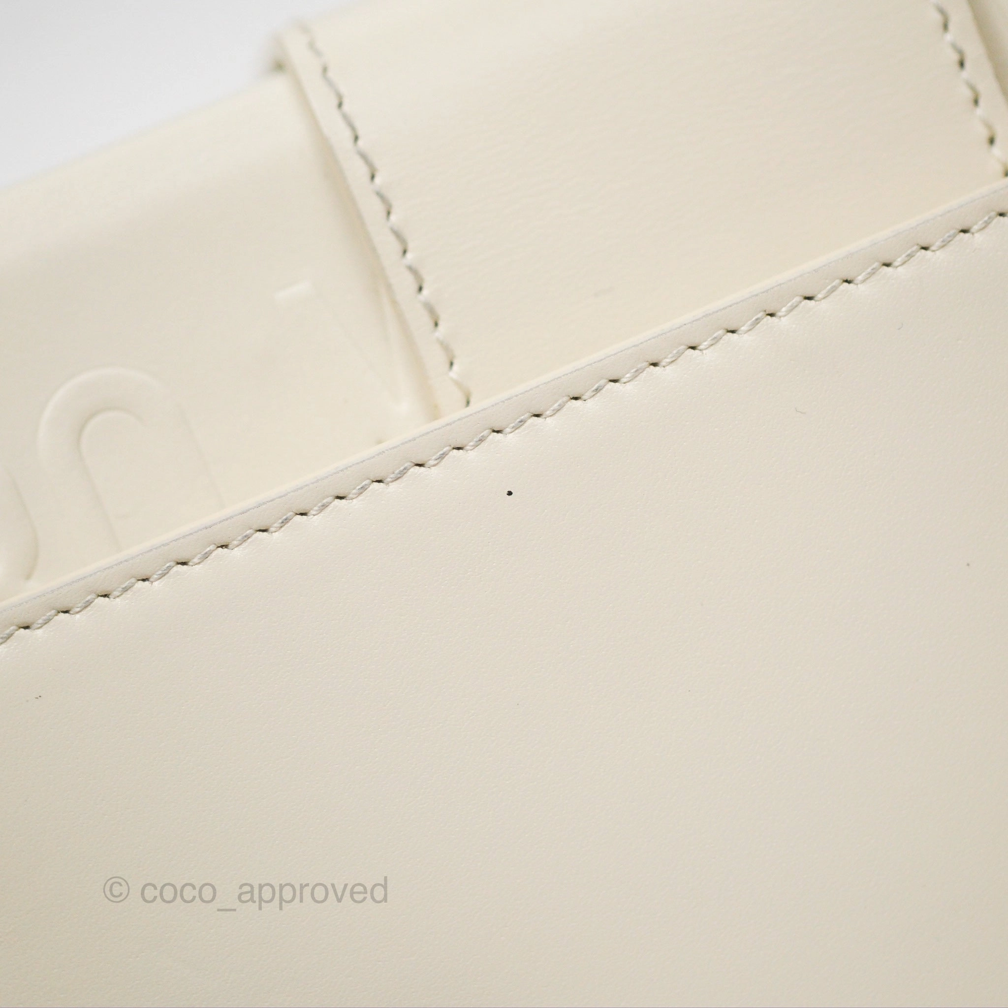 Christian Dior 30 Montaigne Box Bag White Calfskin