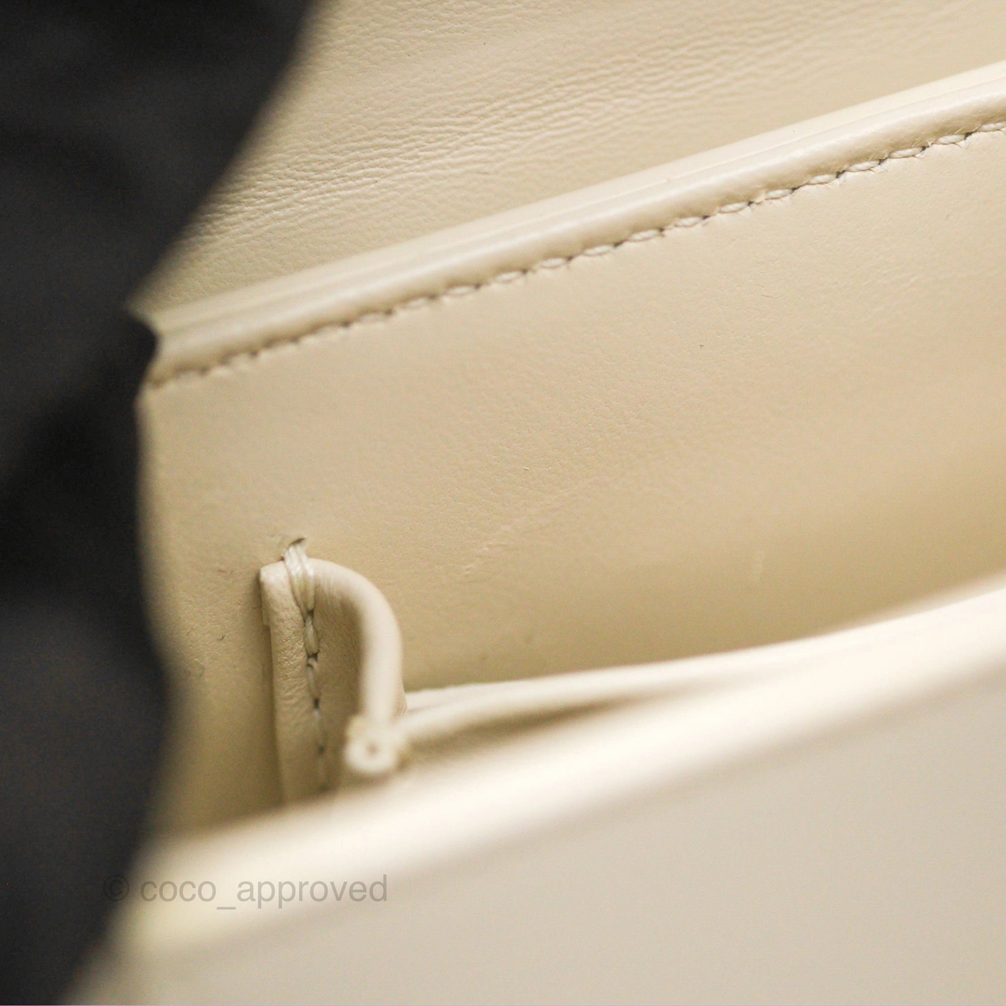 Christian Dior 30 Montaigne Box Bag White Calfskin