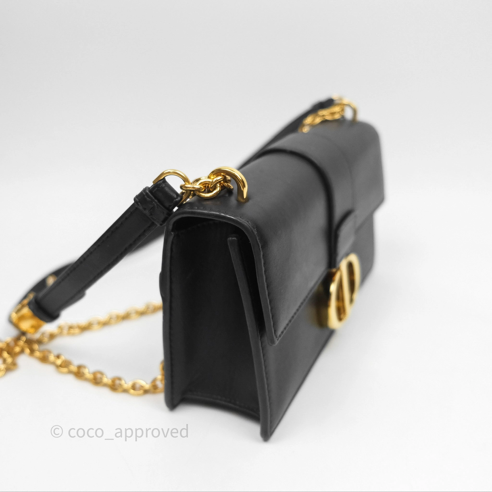 Christian Dior 30 Montaigne East-West Chain Bag Black