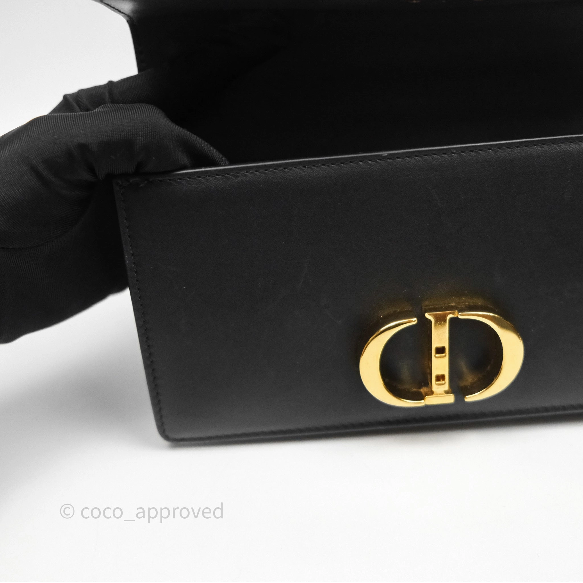 Christian Dior 30 Montaigne East-West Chain Bag Black
