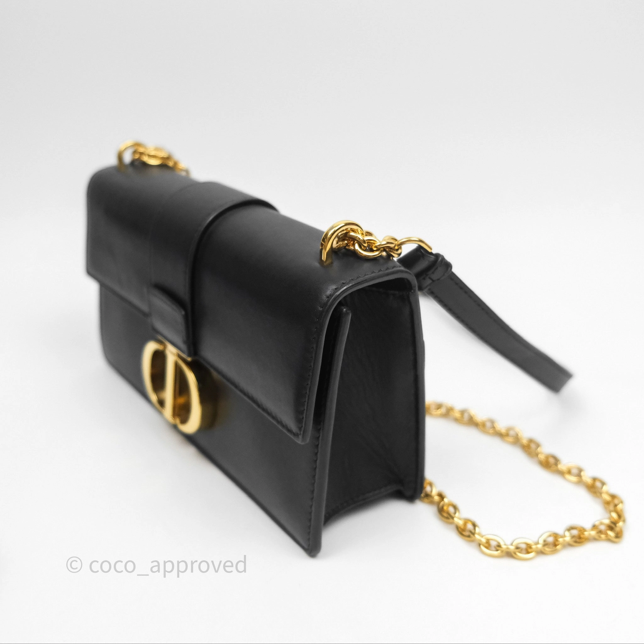Christian Dior 30 Montaigne East-West Chain Bag Black