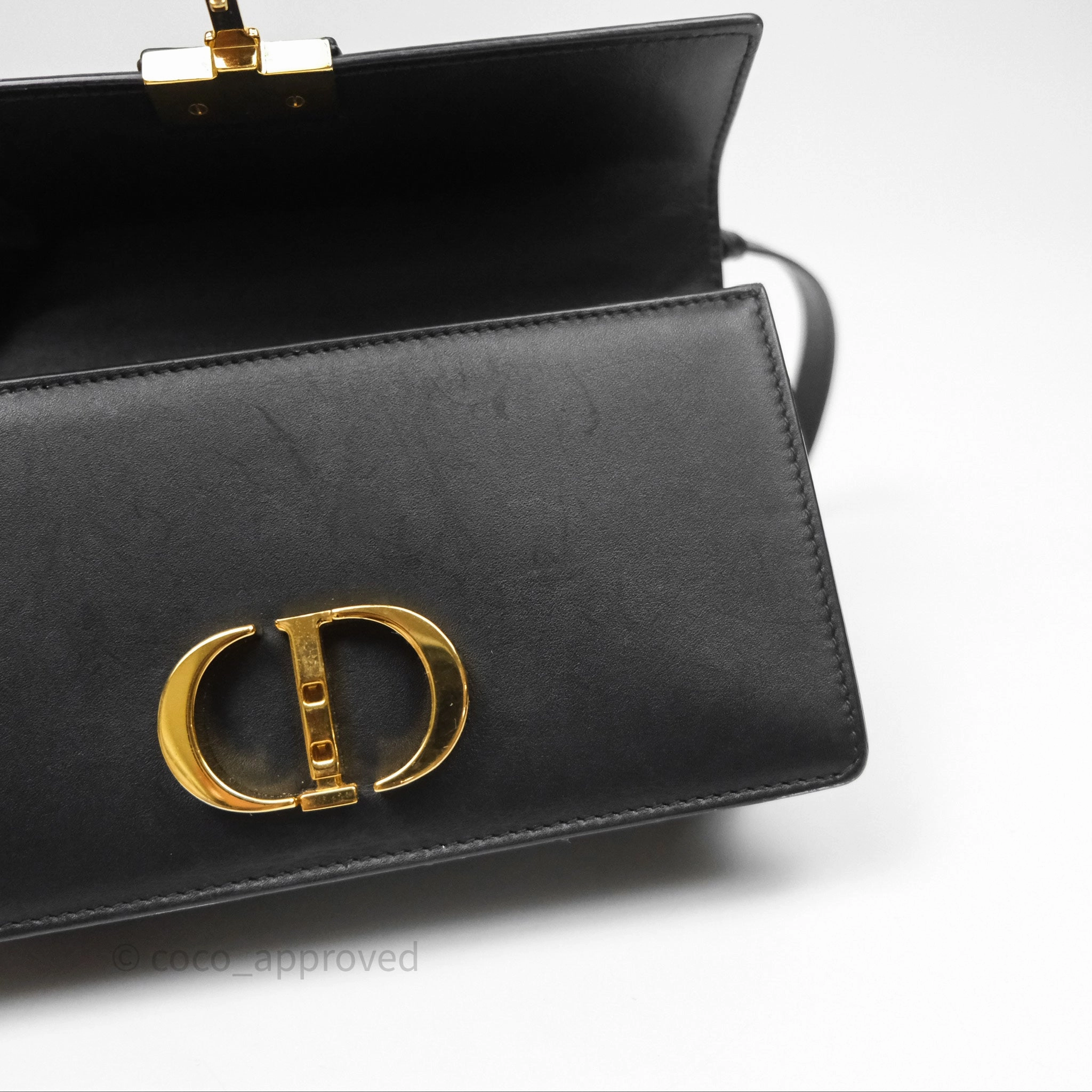 Christian Dior 30 Montaigne East-West Chain Bag Black