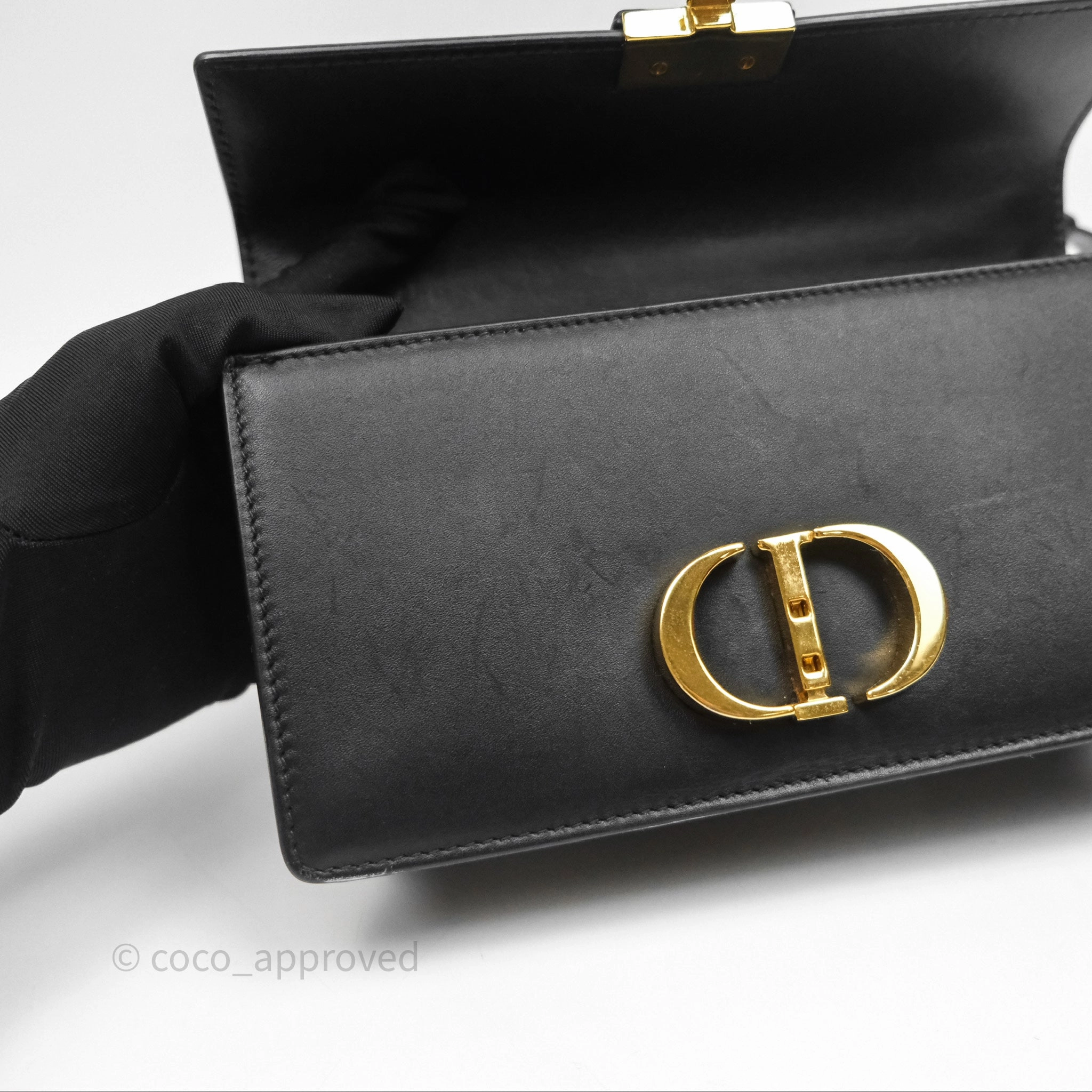Christian Dior 30 Montaigne East-West Chain Bag Black