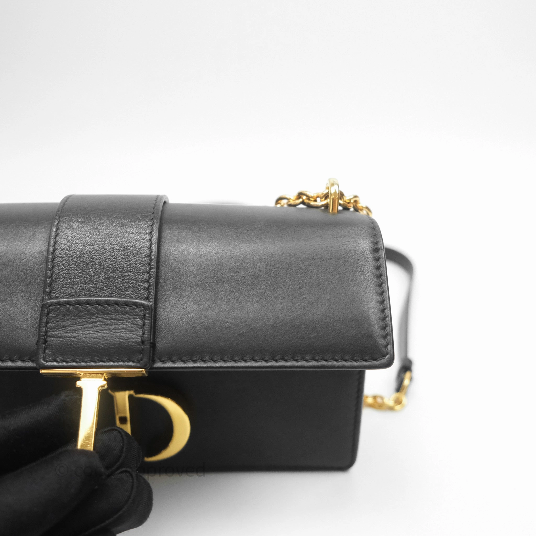 Christian Dior 30 Montaigne East-West Chain Bag Black