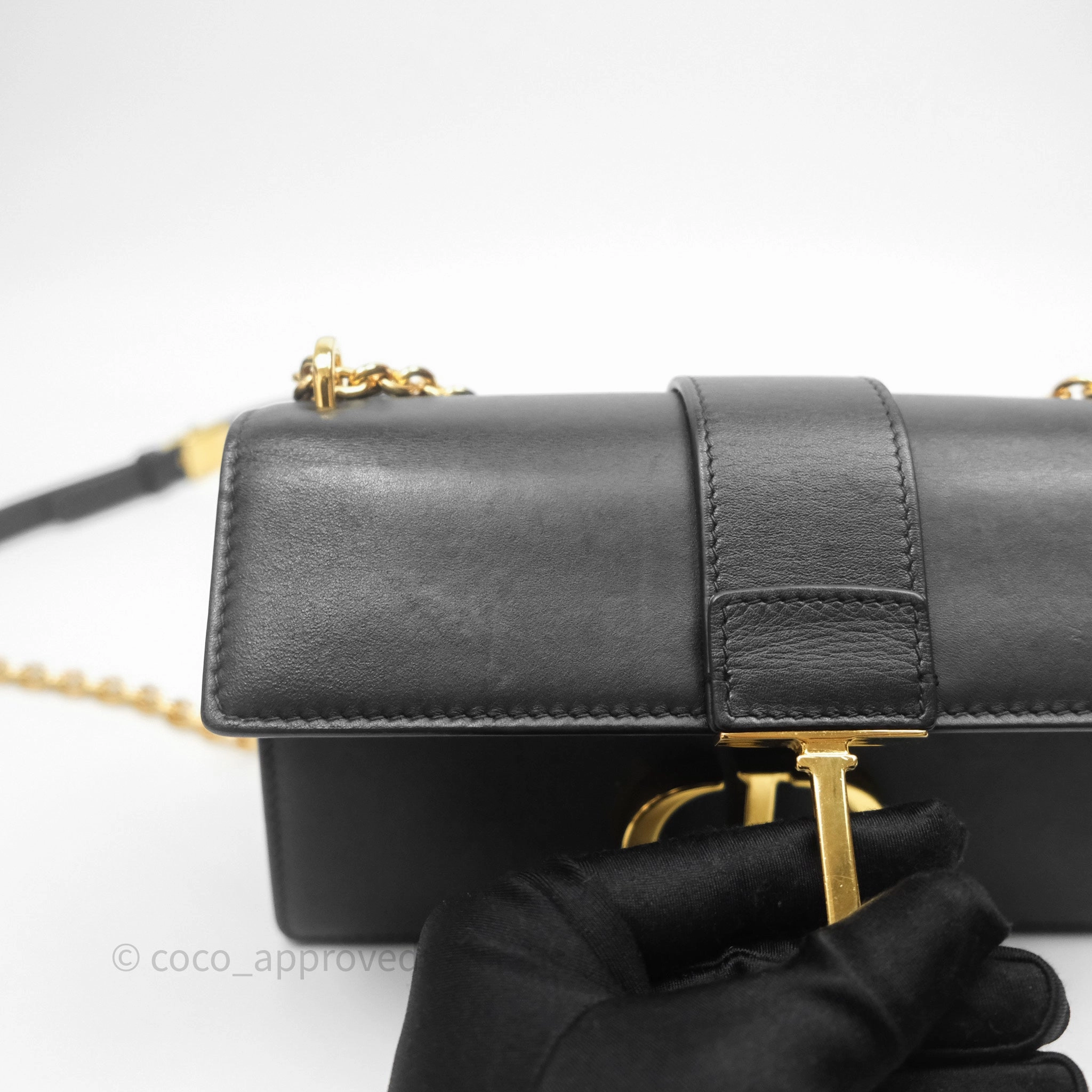 Christian Dior 30 Montaigne East-West Chain Bag Black