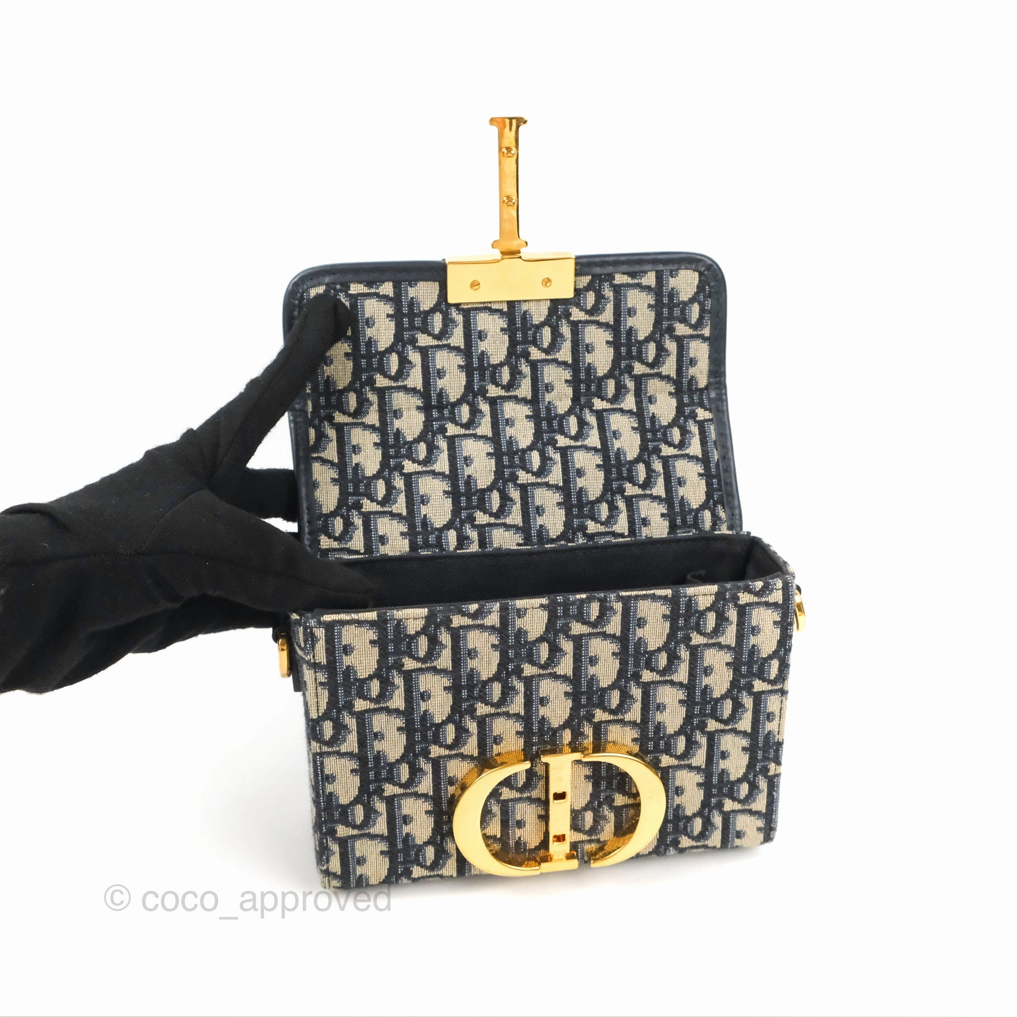 Christian Dior 30 Montaigne Oblique Jacquard Box Bag