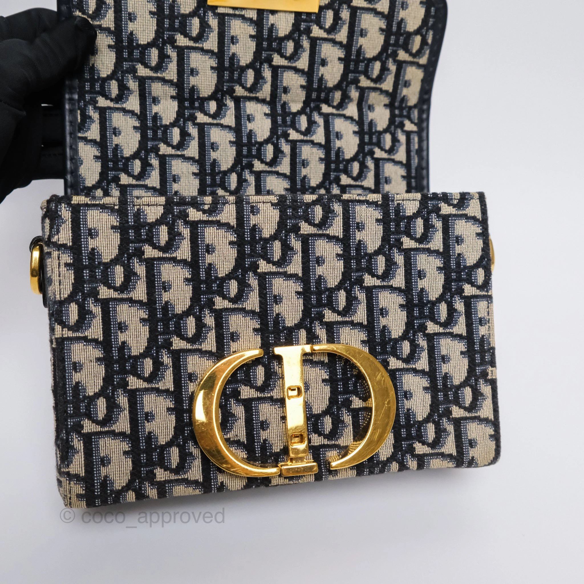 Christian Dior 30 Montaigne Oblique Jacquard Box Bag