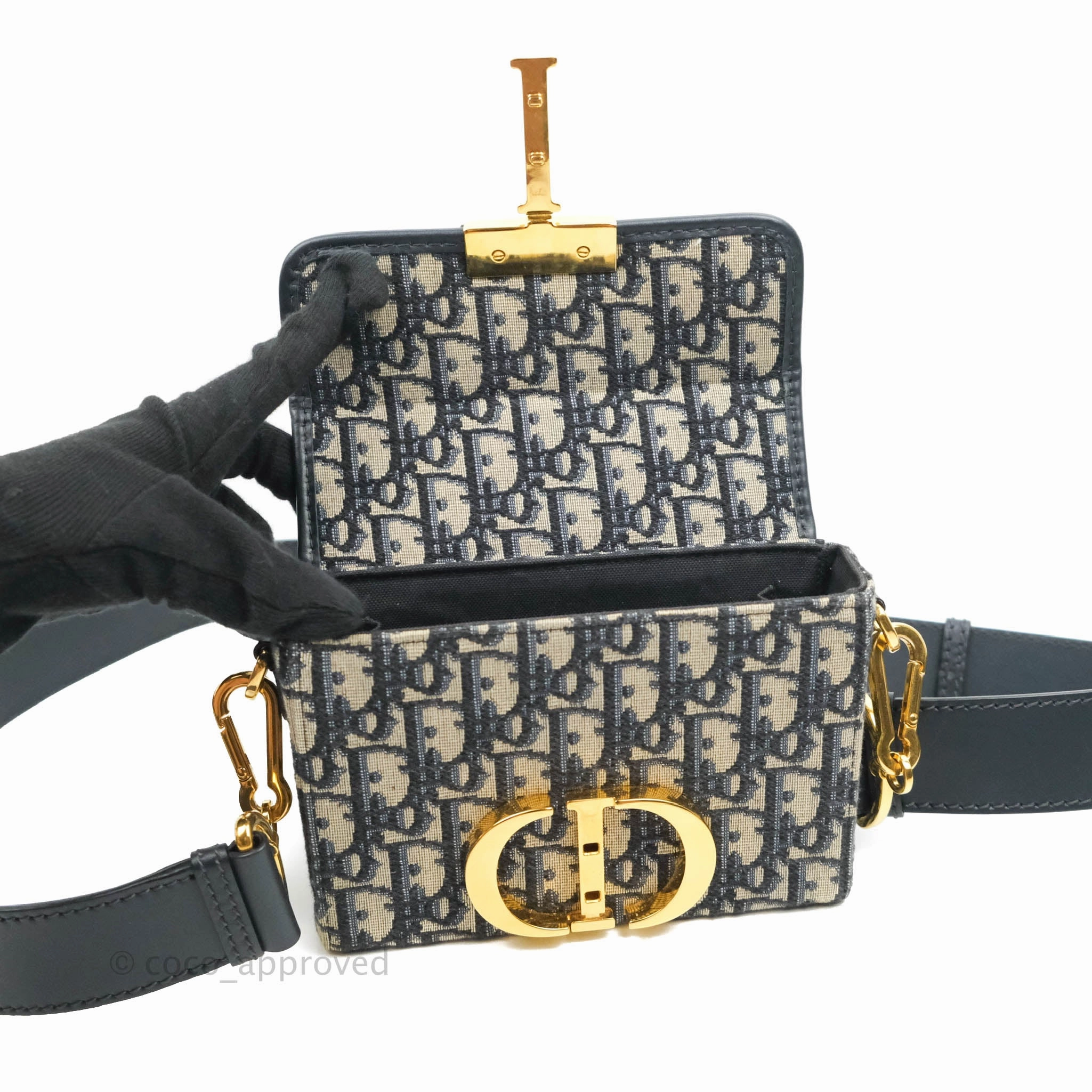 Christian Dior 30 Montaigne Oblique Jacquard Box Bag
