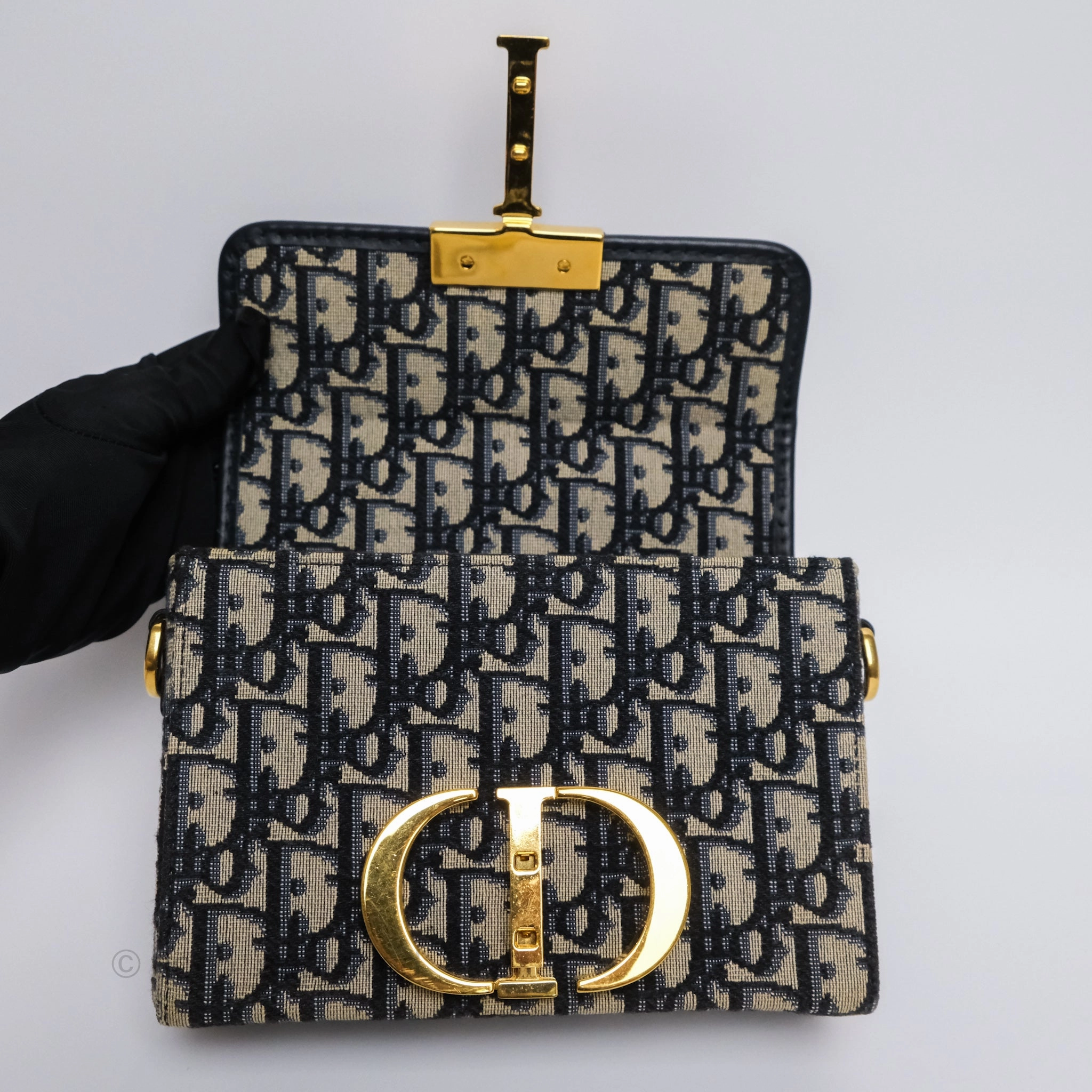 Christian Dior 30 Montaigne Oblique Jacquard Box Bag