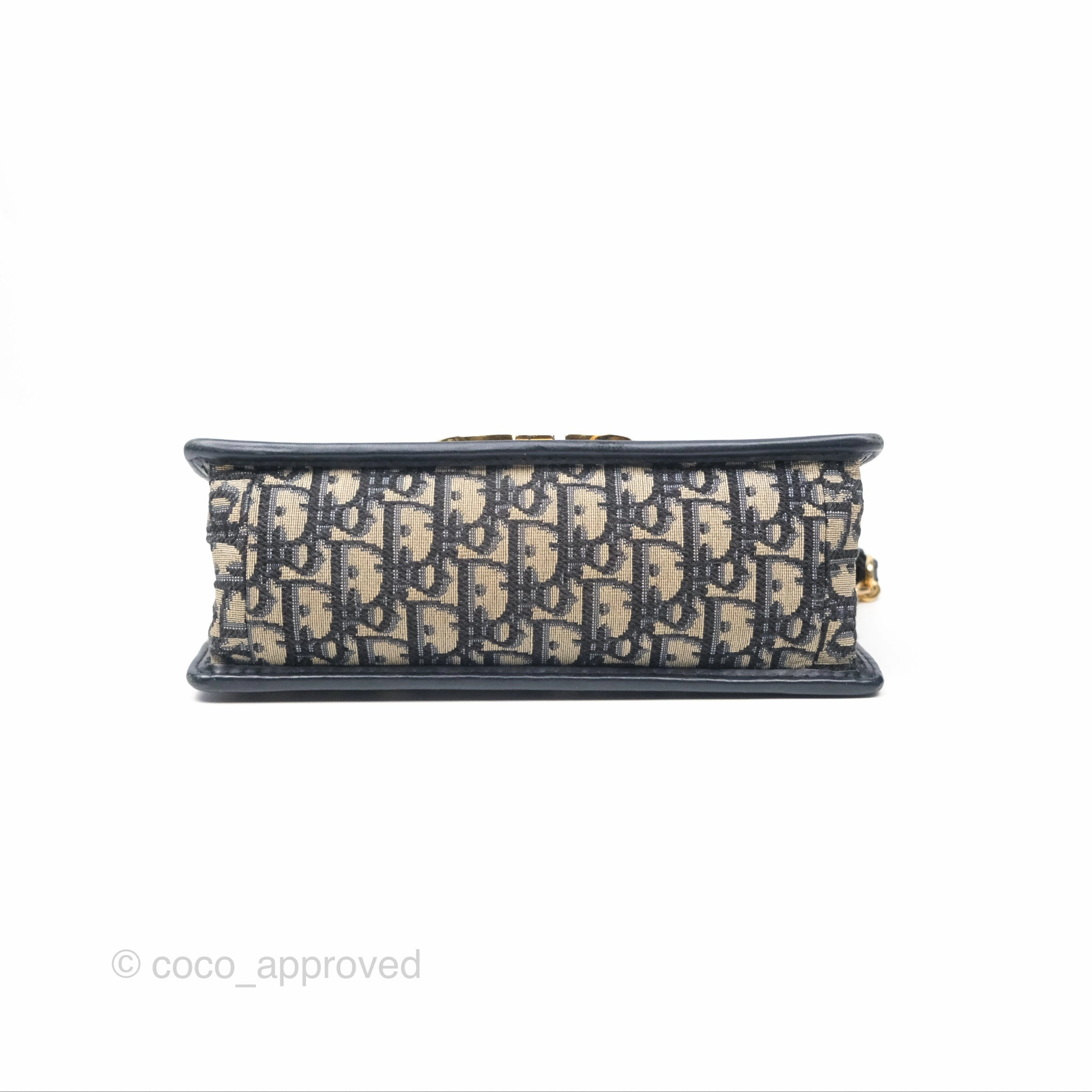 Christian Dior 30 Montaigne with Chain Blue Dior Oblique Jacquard