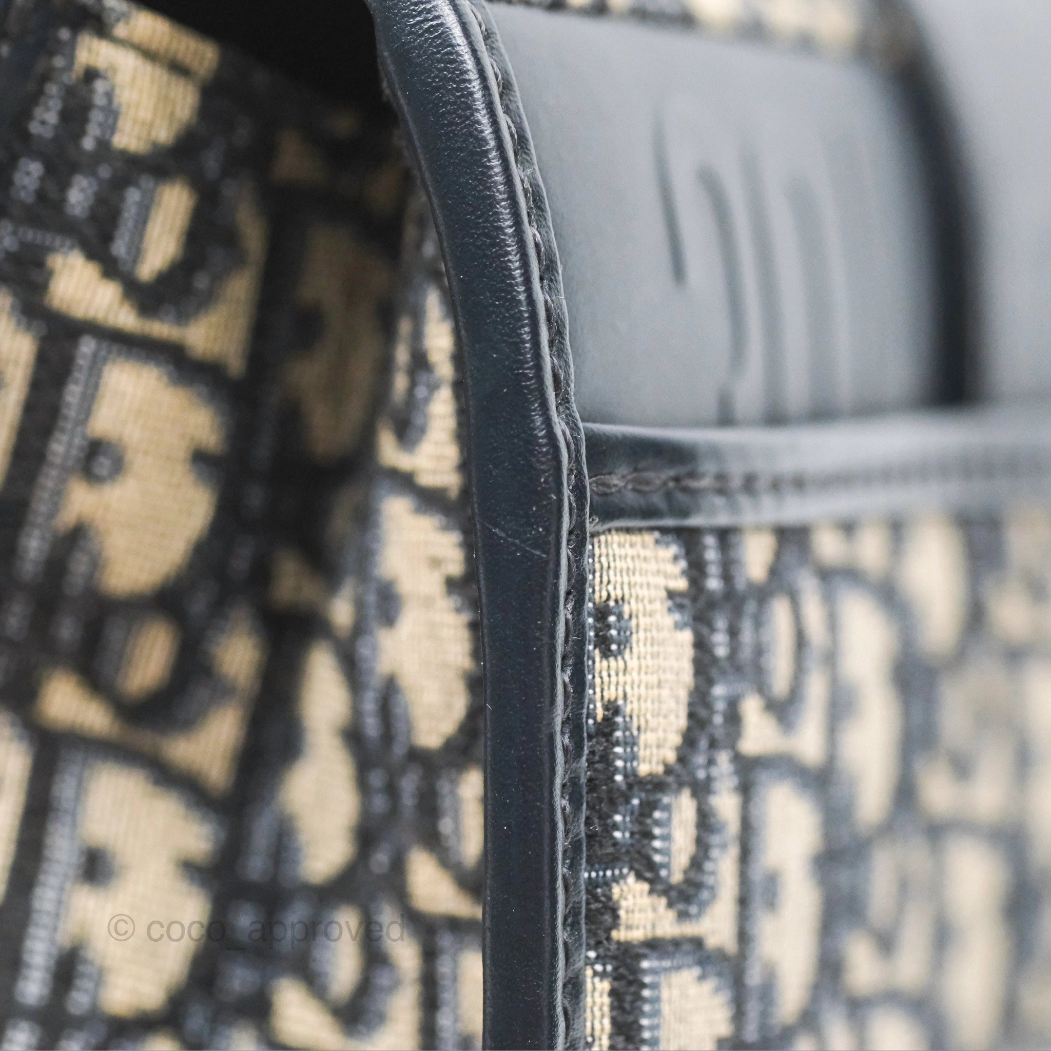 Christian Dior 30 Montaigne with Chain Blue Dior Oblique Jacquard