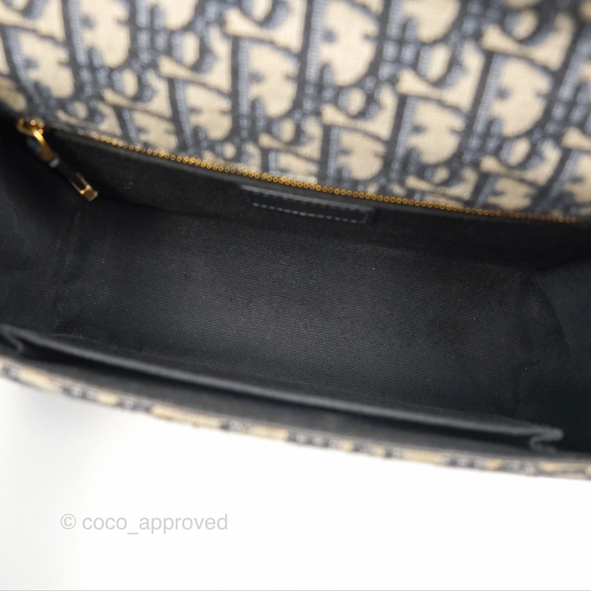 Christian Dior 30 Montaigne with Chain Blue Dior Oblique Jacquard