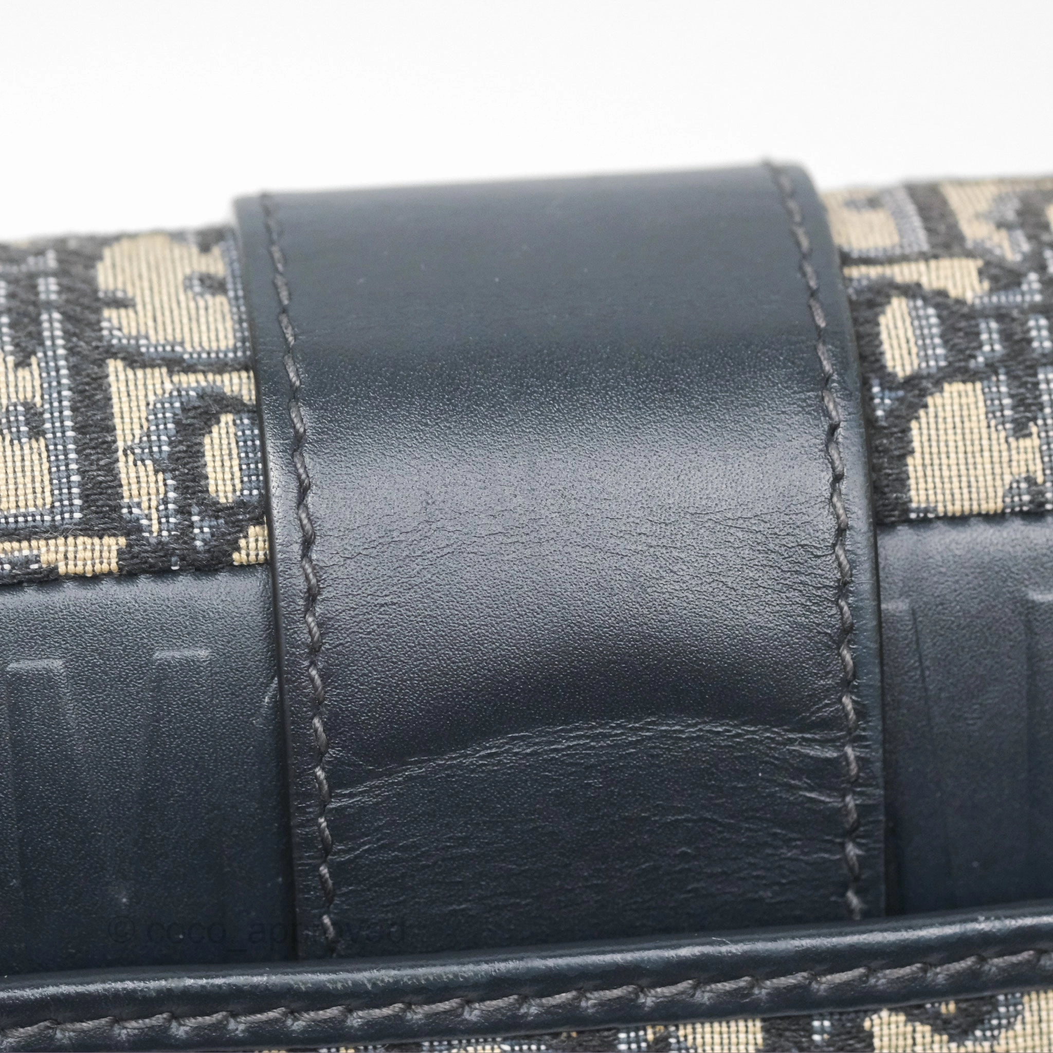 Christian Dior 30 Montaigne with Chain Blue Dior Oblique Jacquard