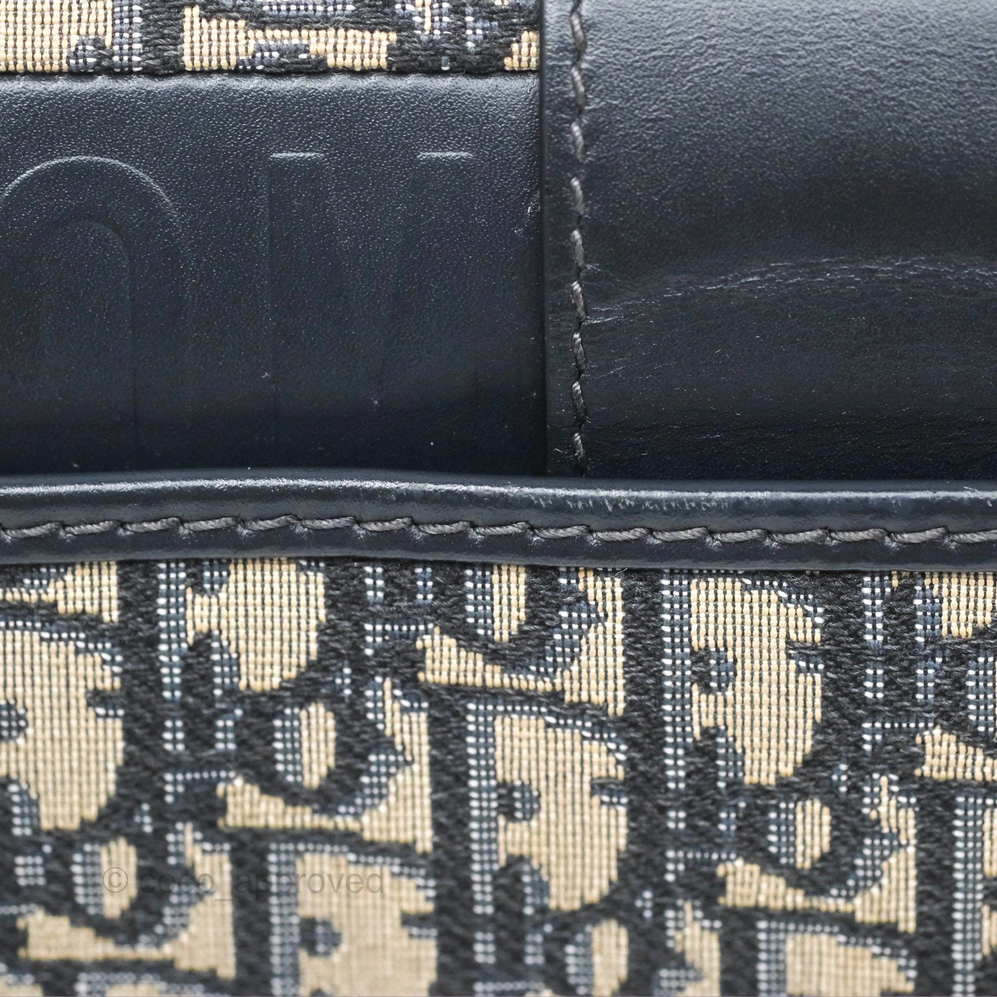 Christian Dior 30 Montaigne with Chain Blue Dior Oblique Jacquard