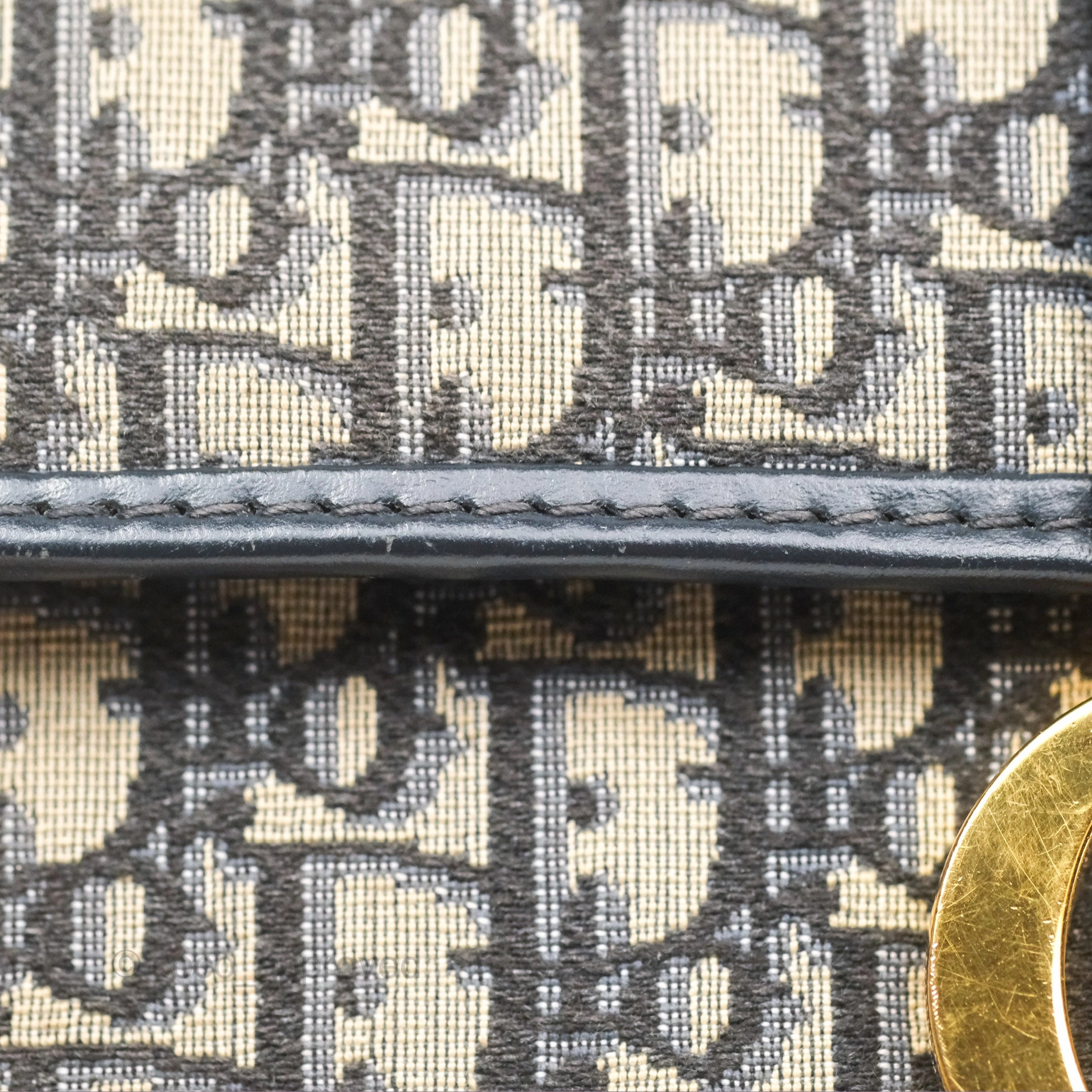 Christian Dior 30 Montaigne with Chain Blue Dior Oblique Jacquard