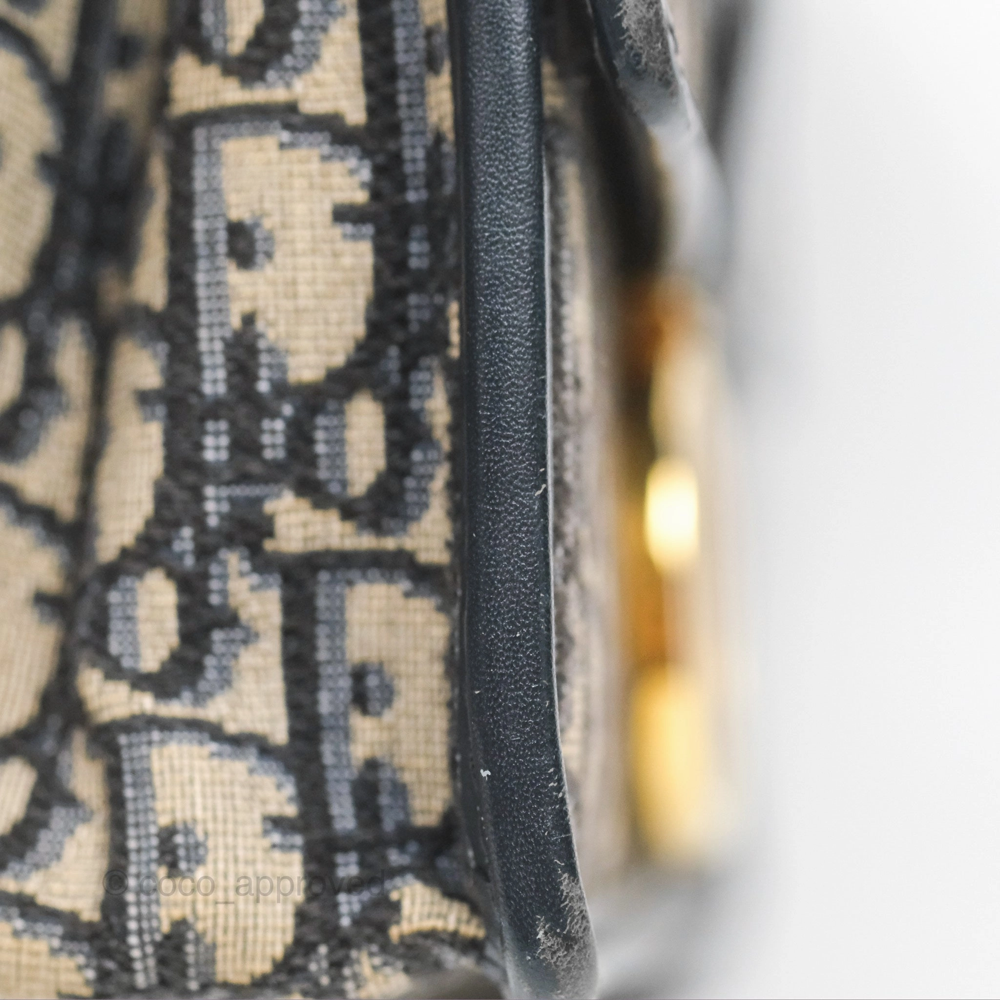 Christian Dior 30 Montaigne with Chain Blue Dior Oblique Jacquard
