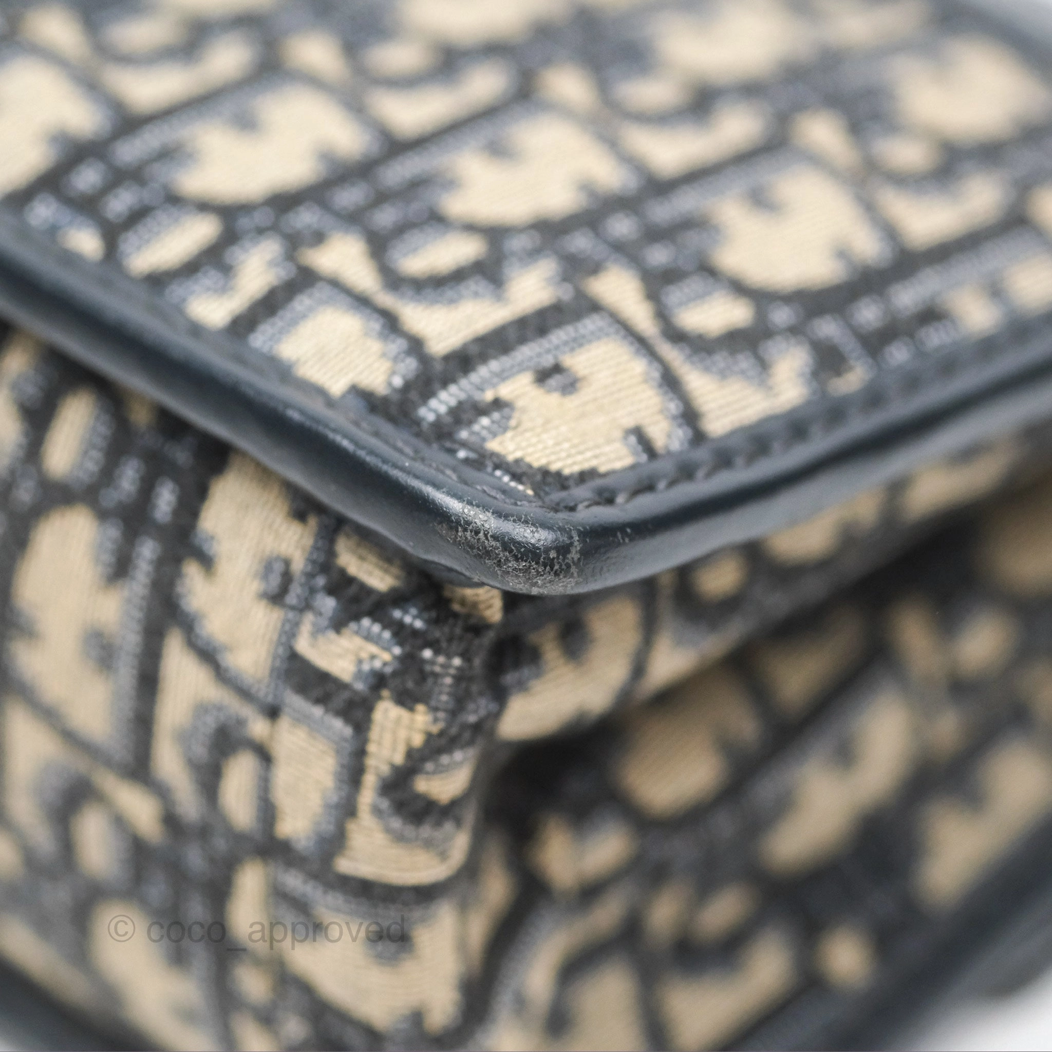 Christian Dior 30 Montaigne with Chain Blue Dior Oblique Jacquard