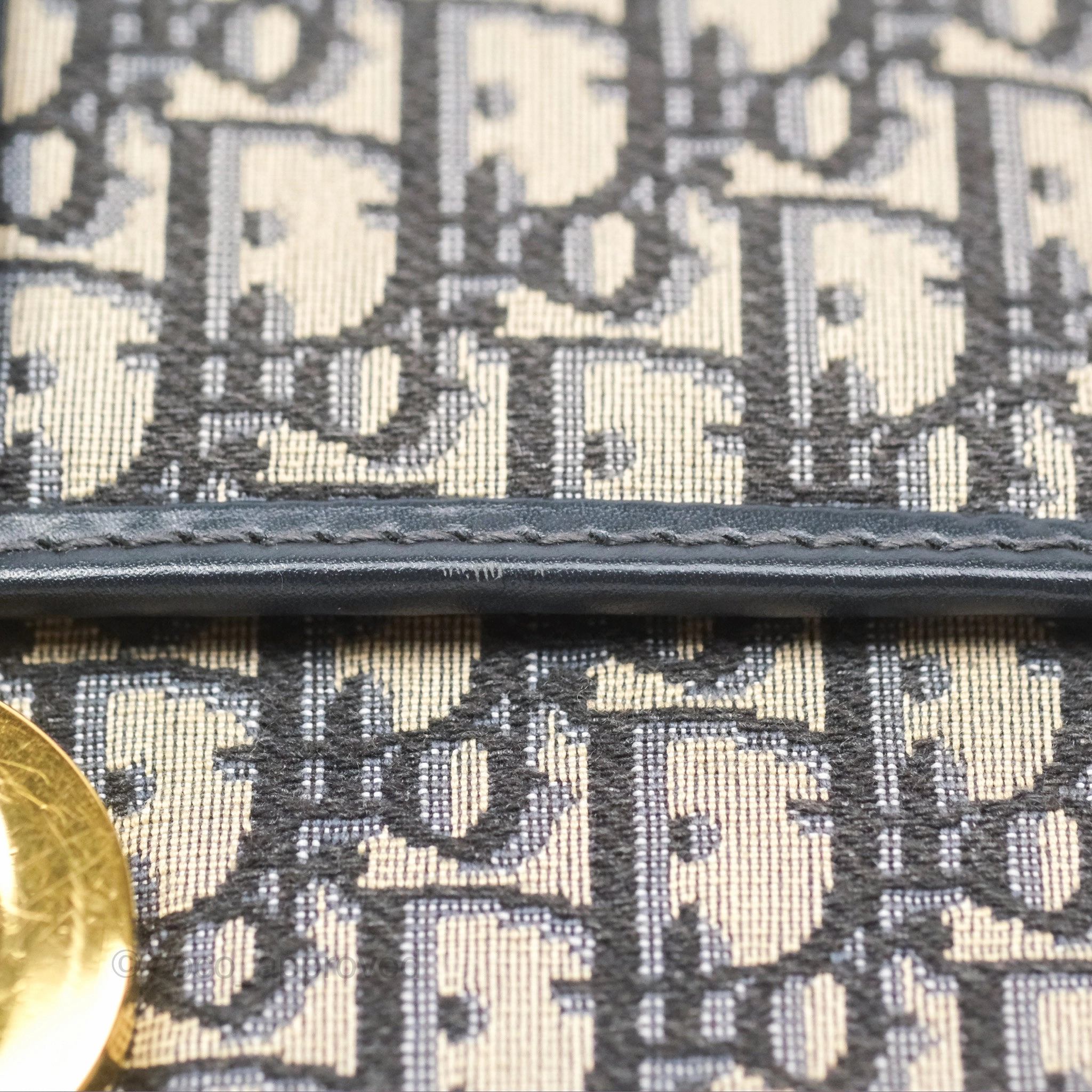 Christian Dior 30 Montaigne with Chain Blue Dior Oblique Jacquard