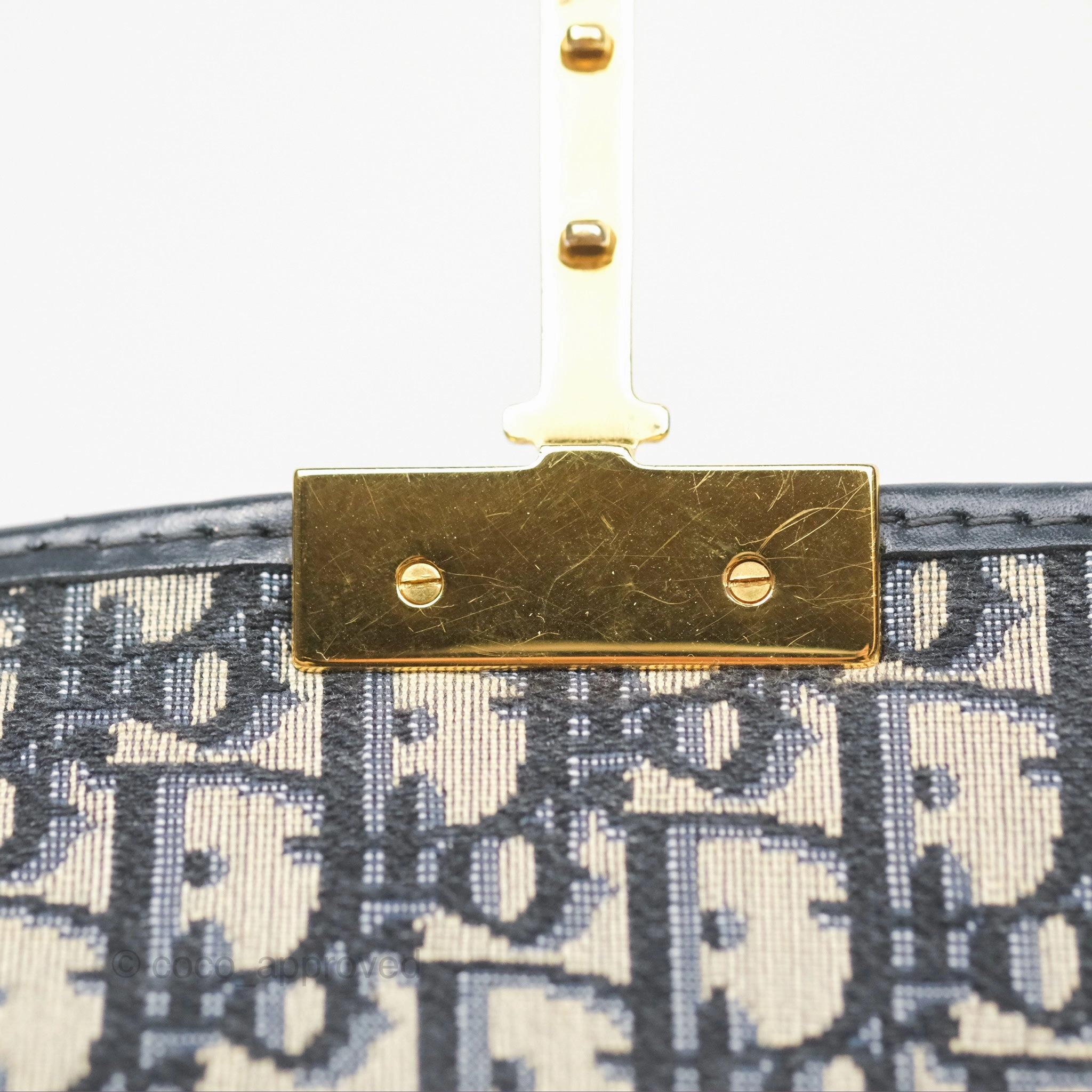 Christian Dior 30 Montaigne with Chain Blue Dior Oblique Jacquard