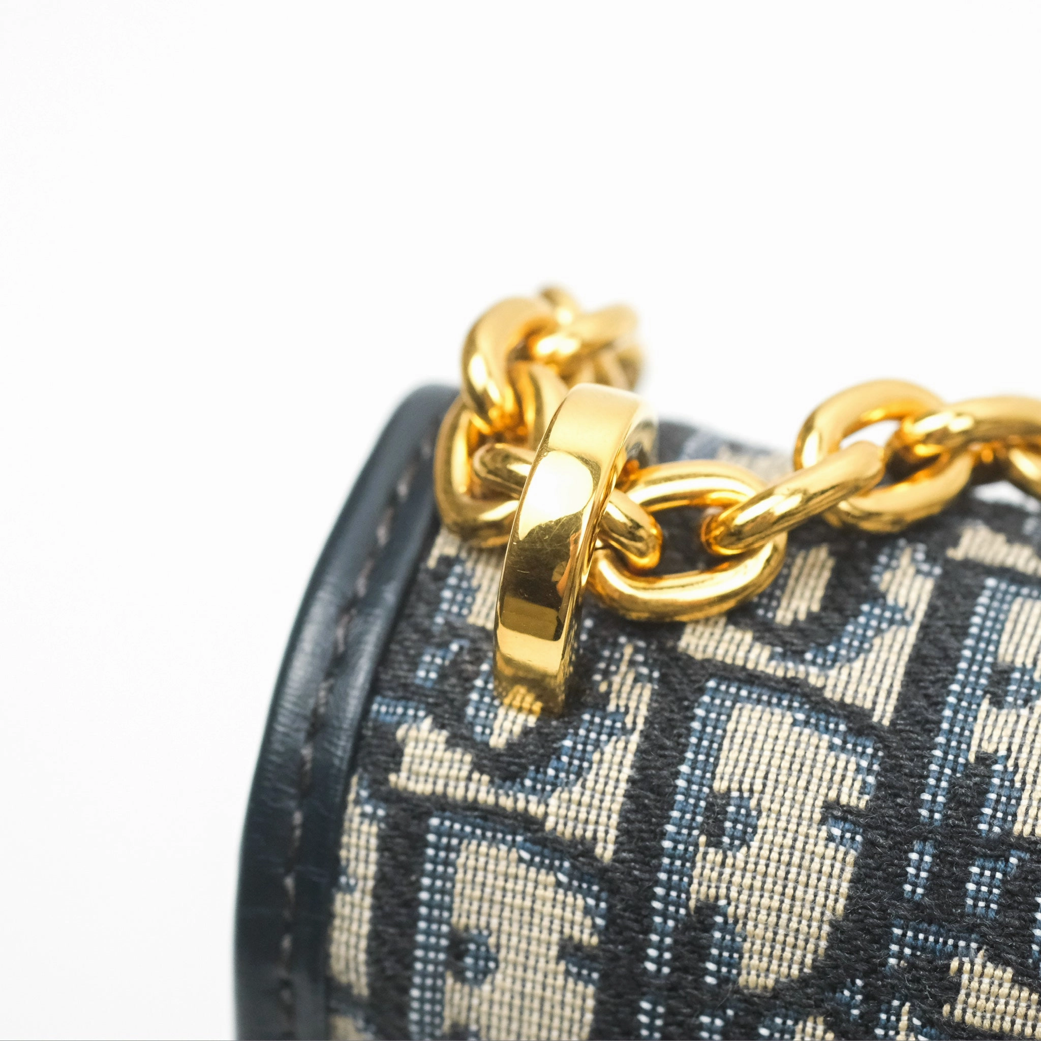 Christian Dior 30 Montaigne with Chain Blue Dior Oblique Jacquard