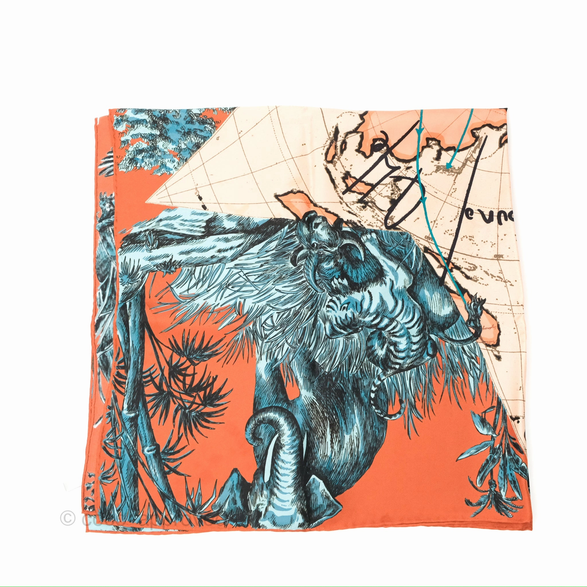 Christian Dior Around The World Silk Scarf 90