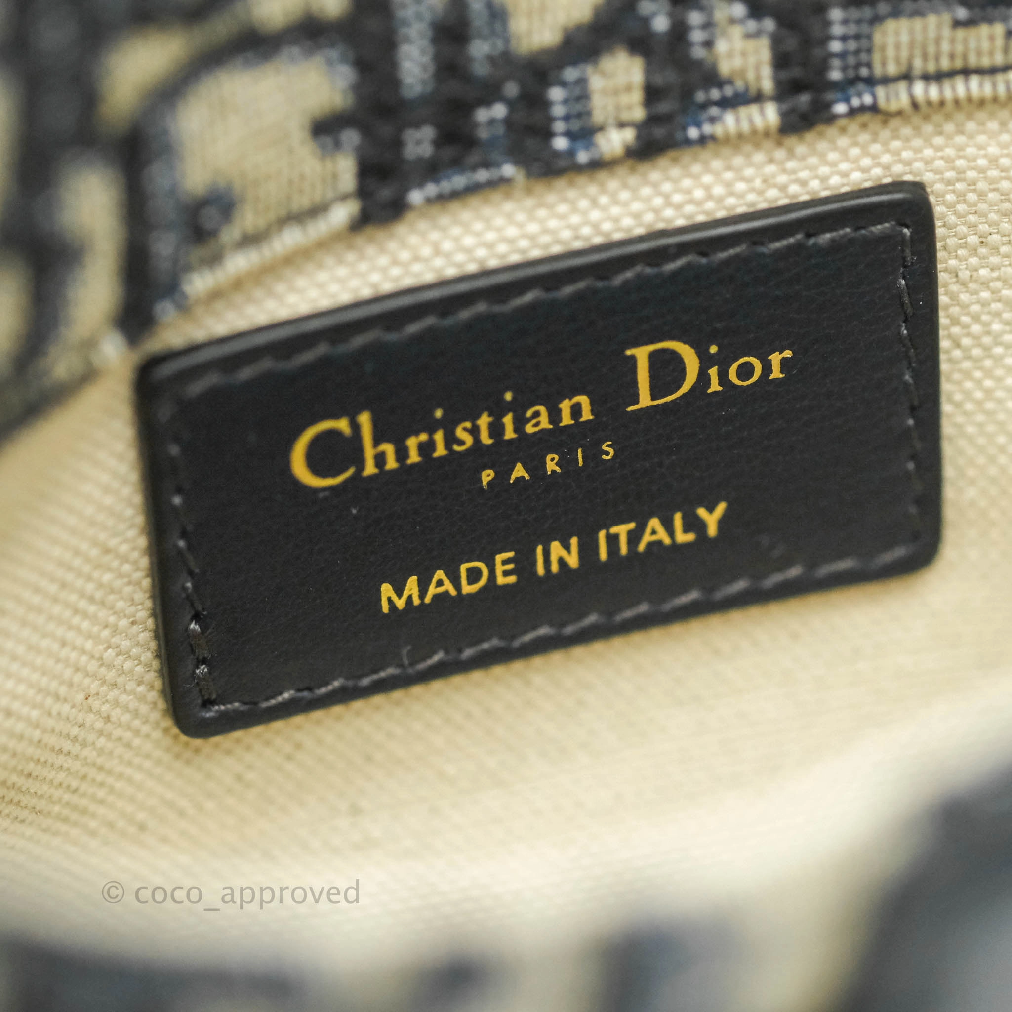 Christian Dior Blue Oblique Jacquard Saddle Belt Bag