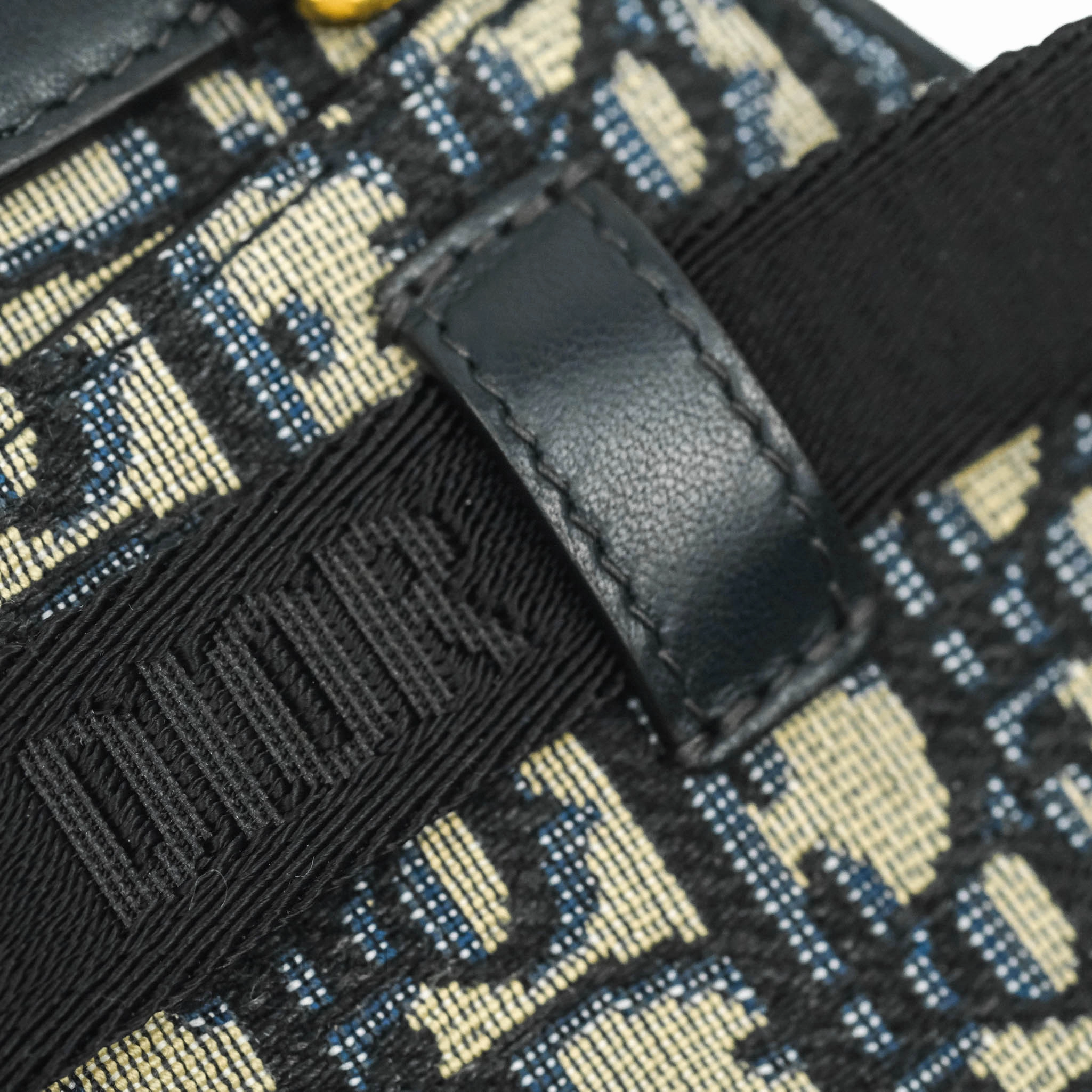 Christian Dior Blue Oblique Jacquard Saddle Belt Bag