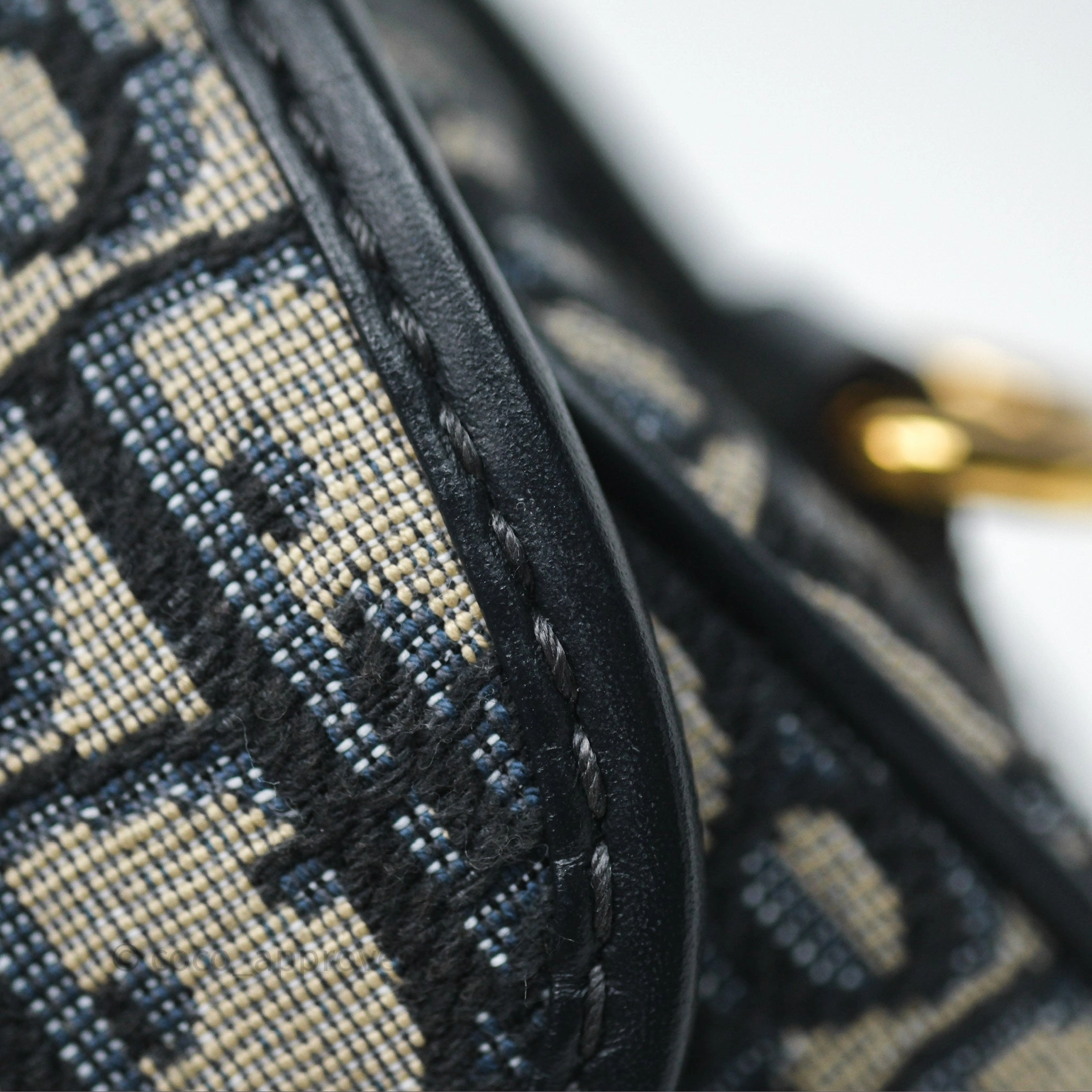 Christian Dior Bobby East-West Bag Blue Oblique Jacquard Canvas