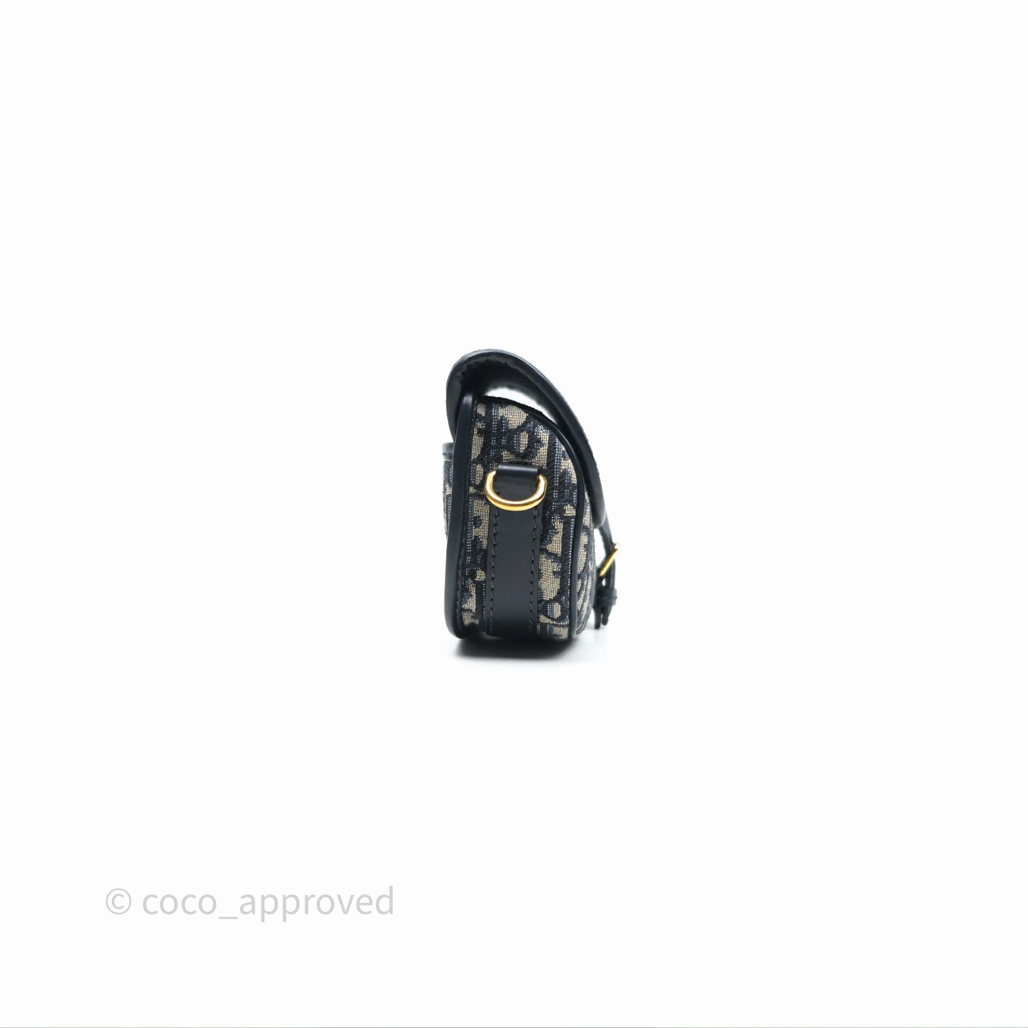 Christian Dior Bobby East-West Bag Blue Oblique Jacquard Canvas