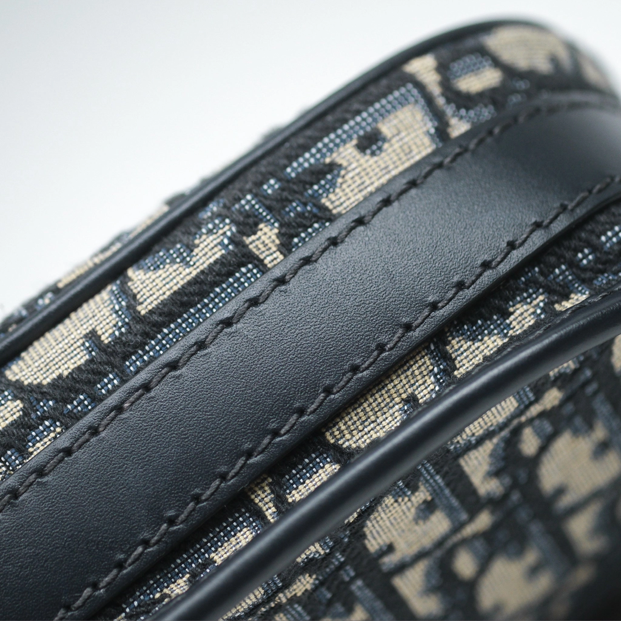 Christian Dior Bobby East-West Bag Blue Oblique Jacquard Canvas