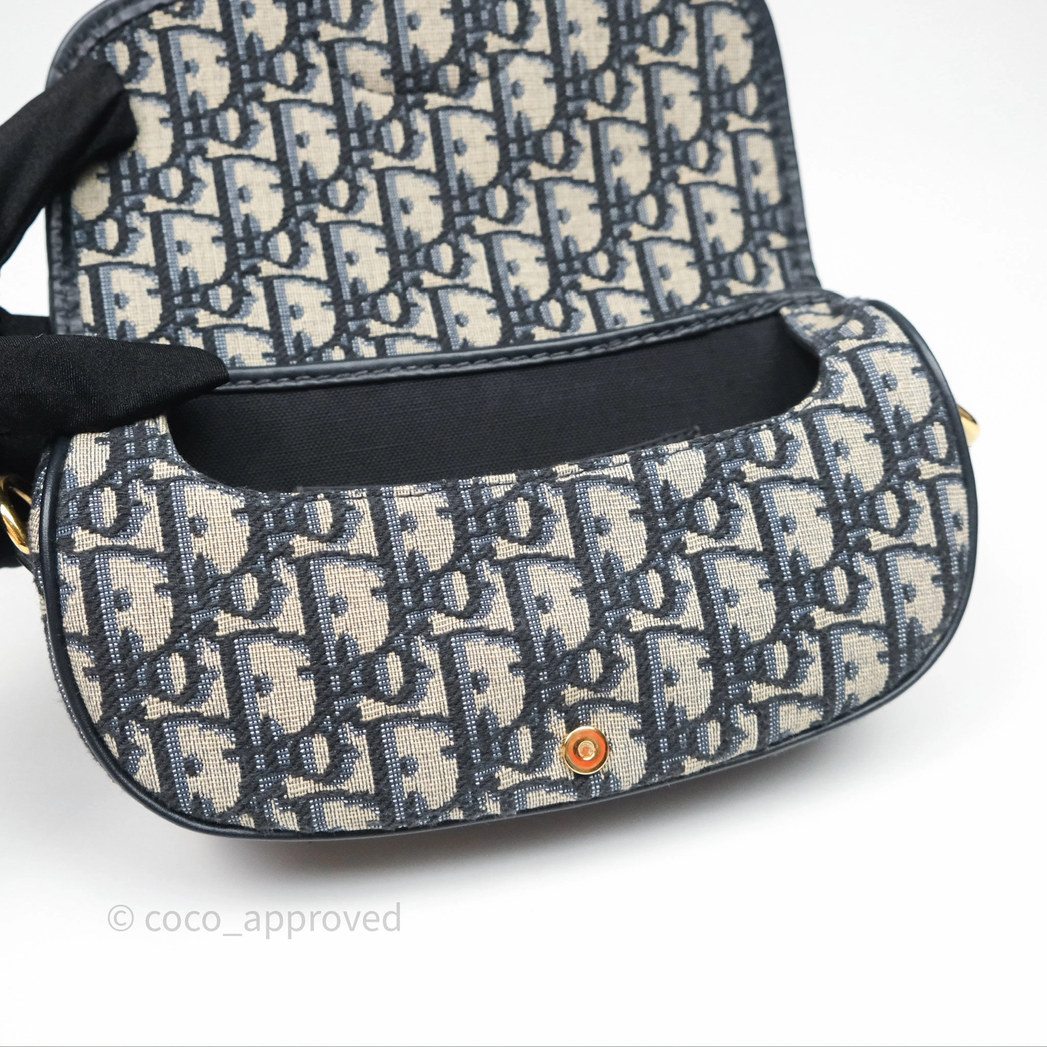Christian Dior Bobby East-West Bag Blue Oblique Jacquard Canvas