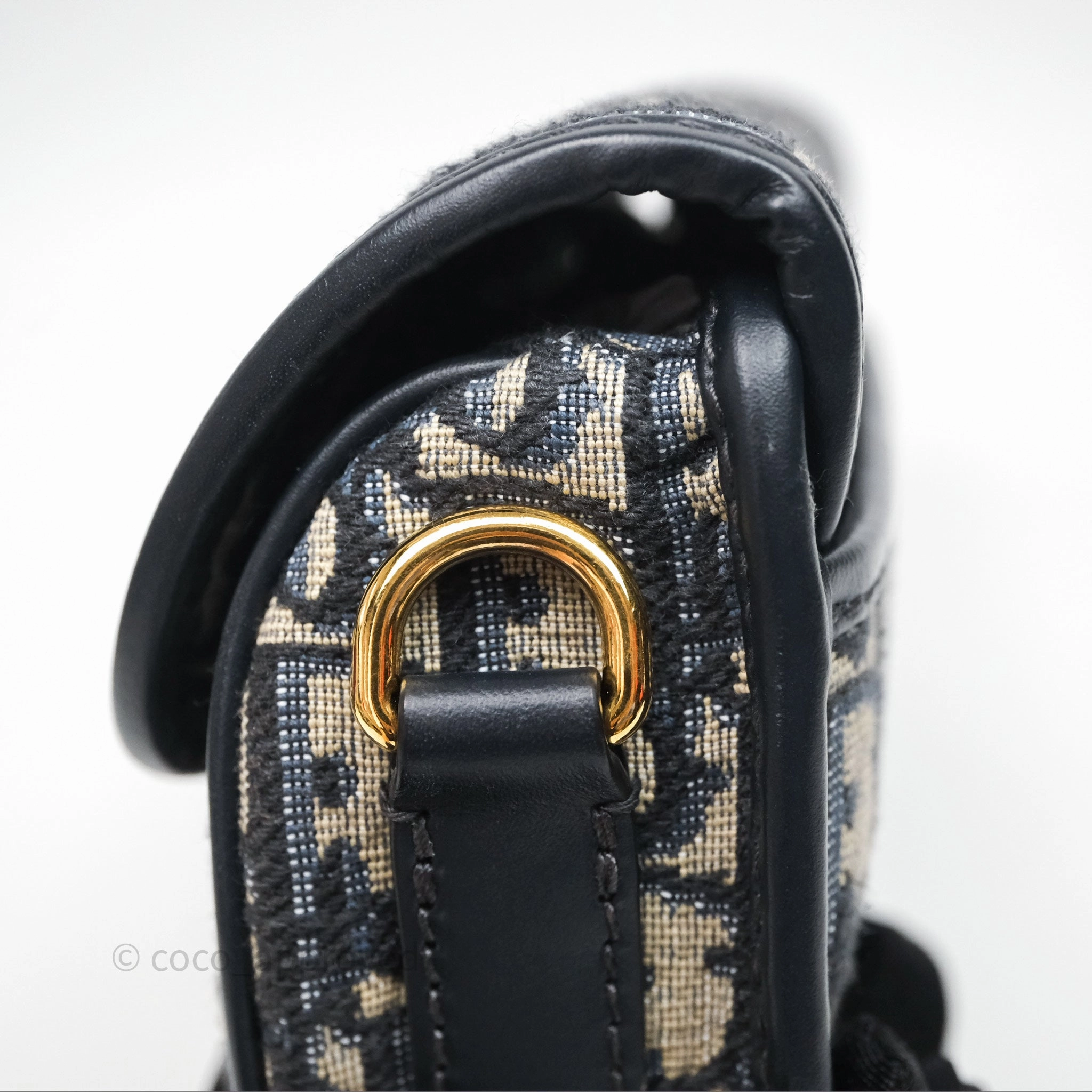 Christian Dior Bobby East-West Bag Blue Oblique Jacquard Canvas