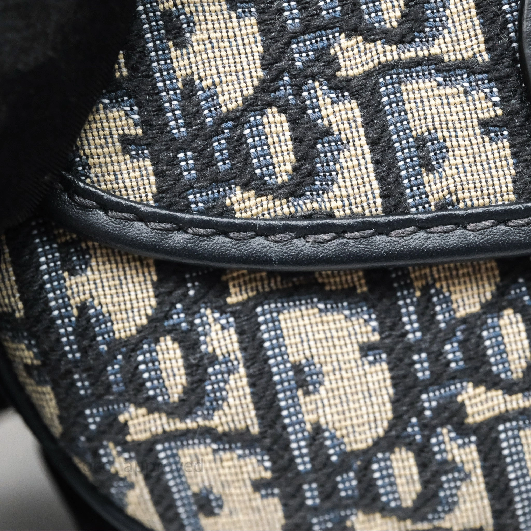 Christian Dior Bobby East-West Bag Blue Oblique Jacquard Canvas