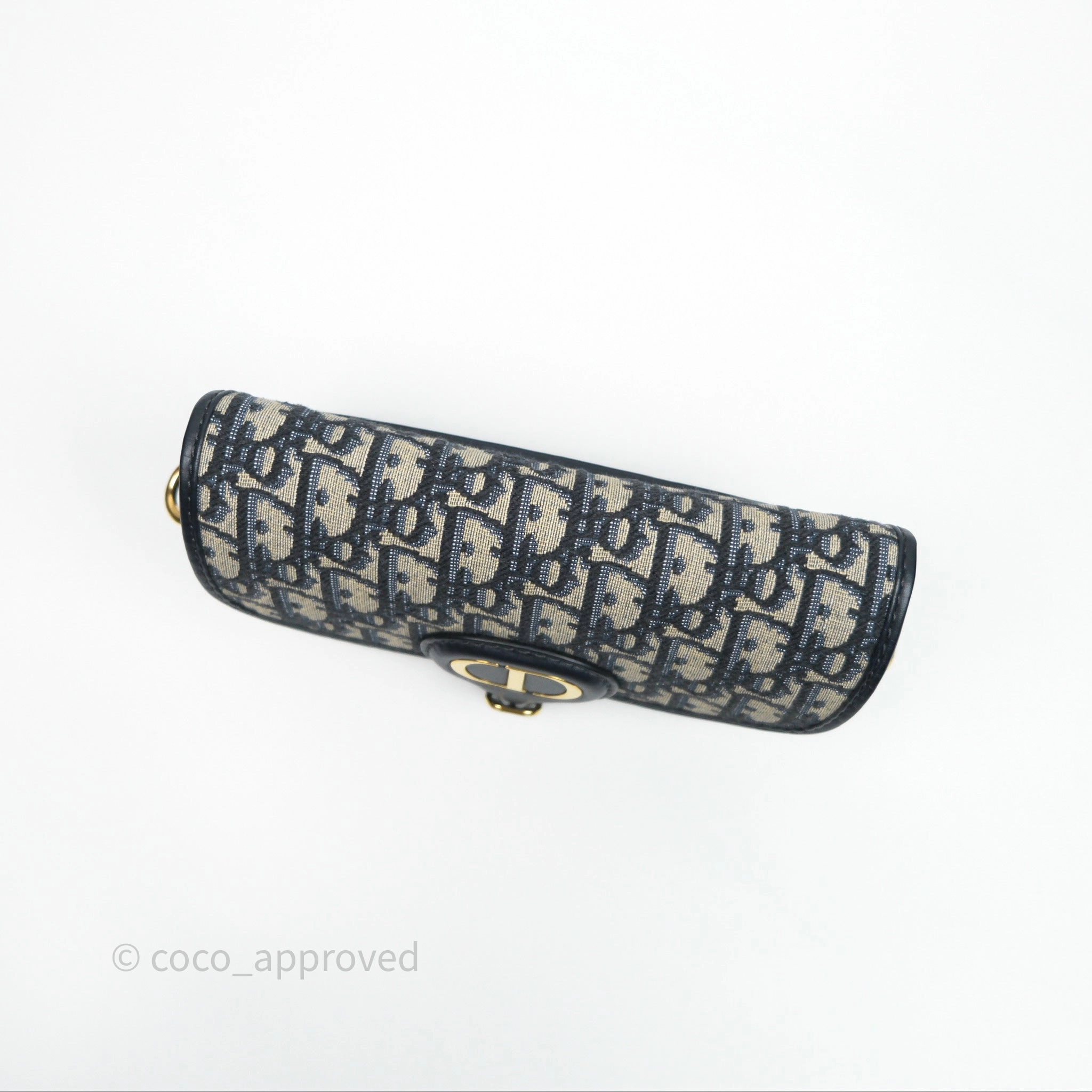 Christian Dior Bobby East-West Bag Blue Oblique Jacquard Canvas
