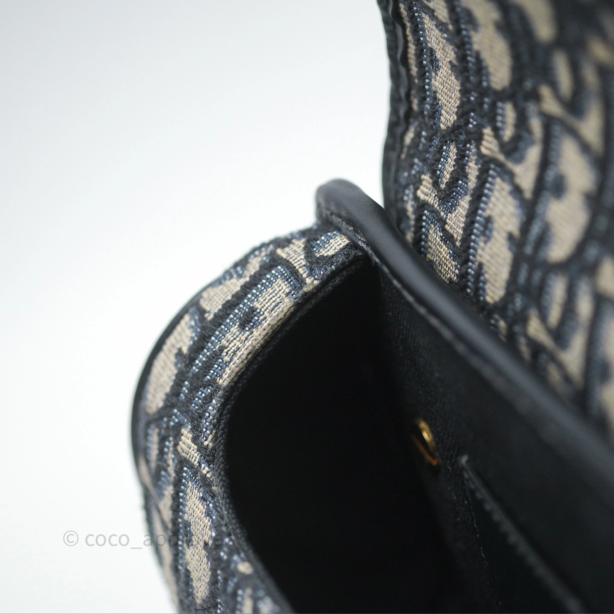 Christian Dior Bobby East-West Bag Blue Oblique Jacquard Canvas