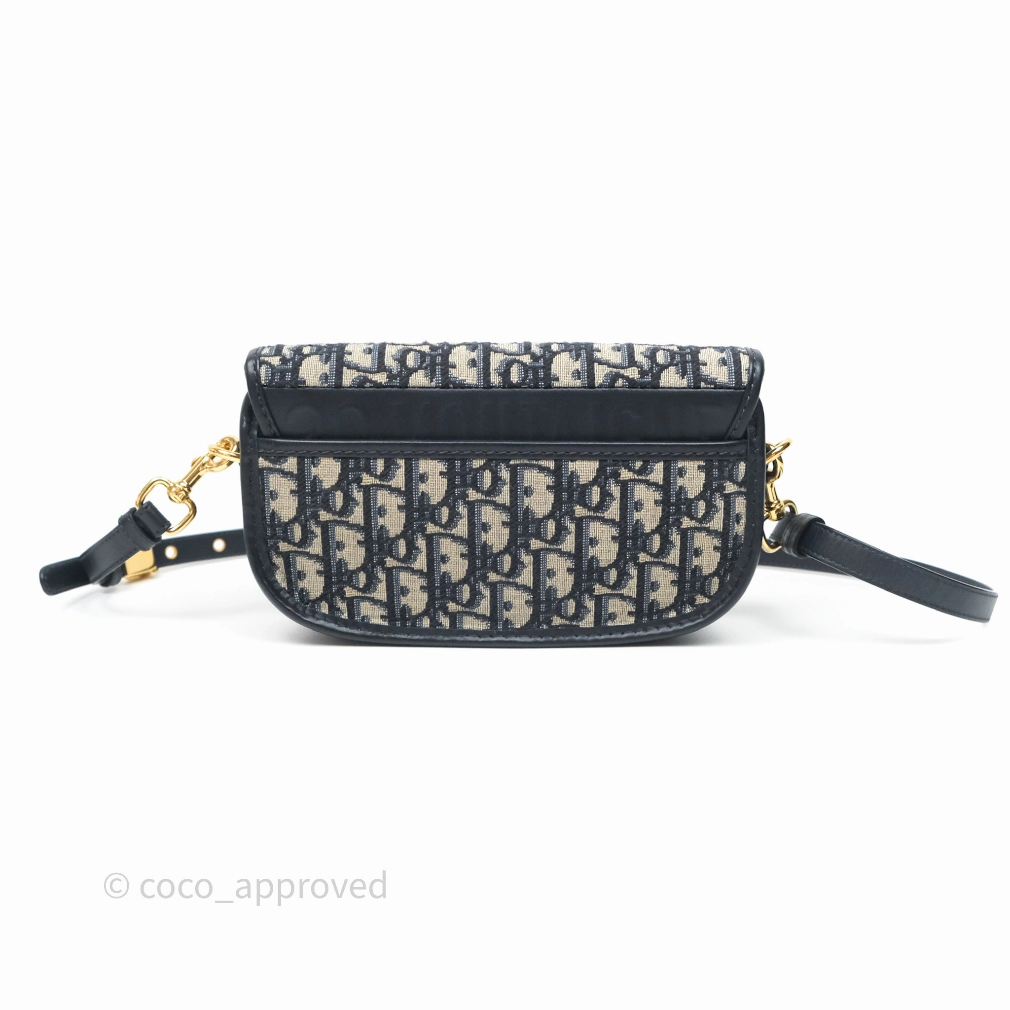 Christian Dior Bobby East-West Bag Blue Oblique Jacquard Canvas