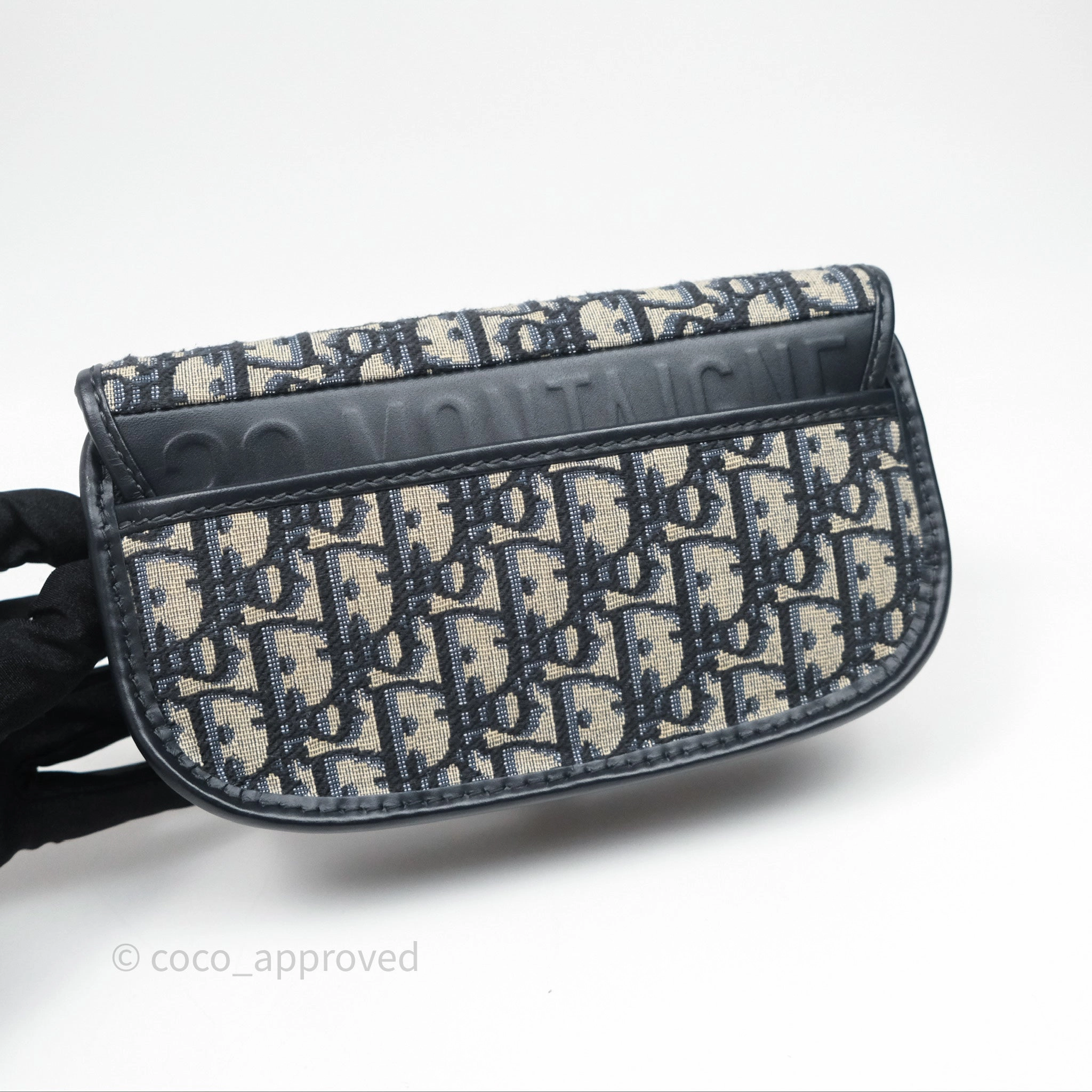 Christian Dior Bobby East-West Bag Blue Oblique Jacquard Canvas