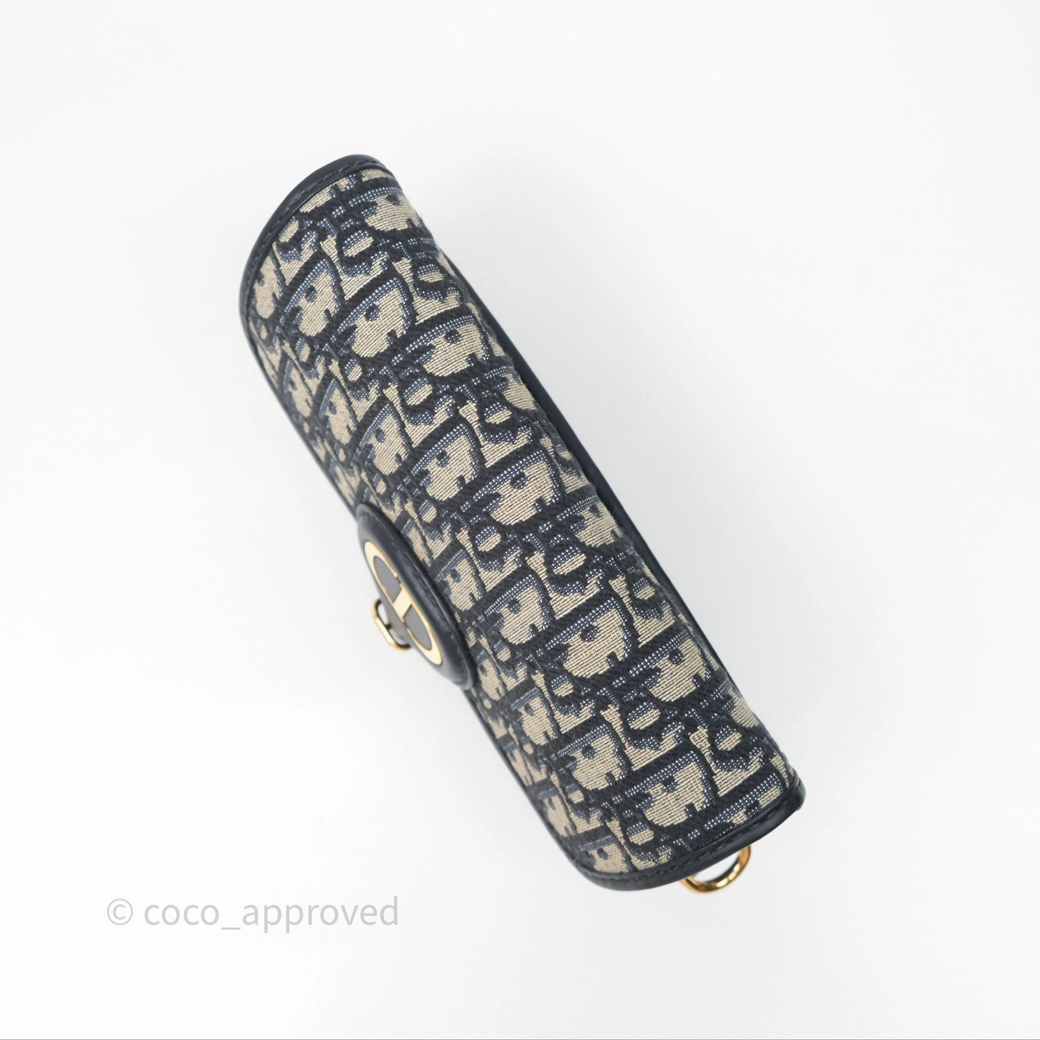Christian Dior Bobby East-West Bag Blue Oblique Jacquard Canvas