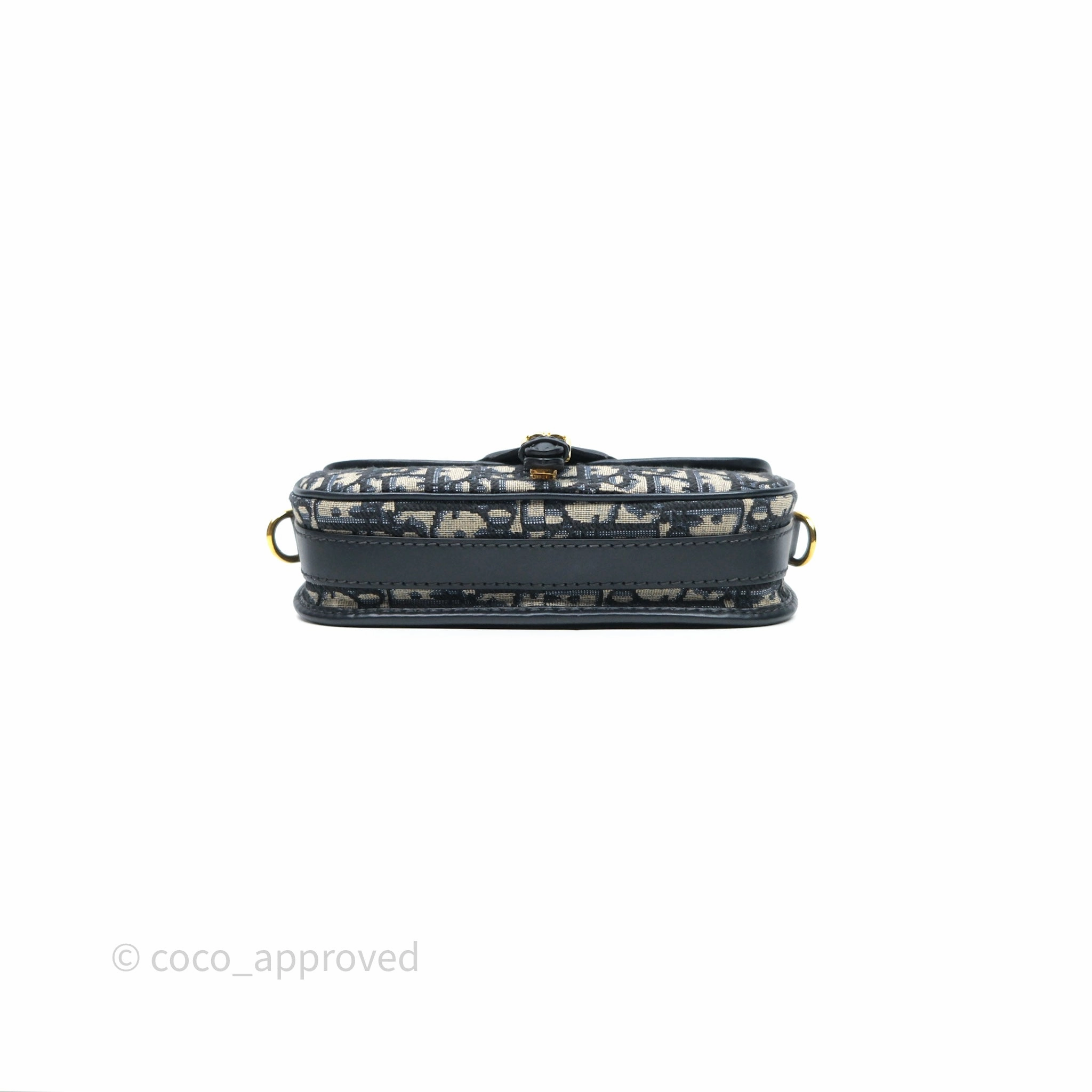 Christian Dior Bobby East-West Bag Blue Oblique Jacquard Canvas